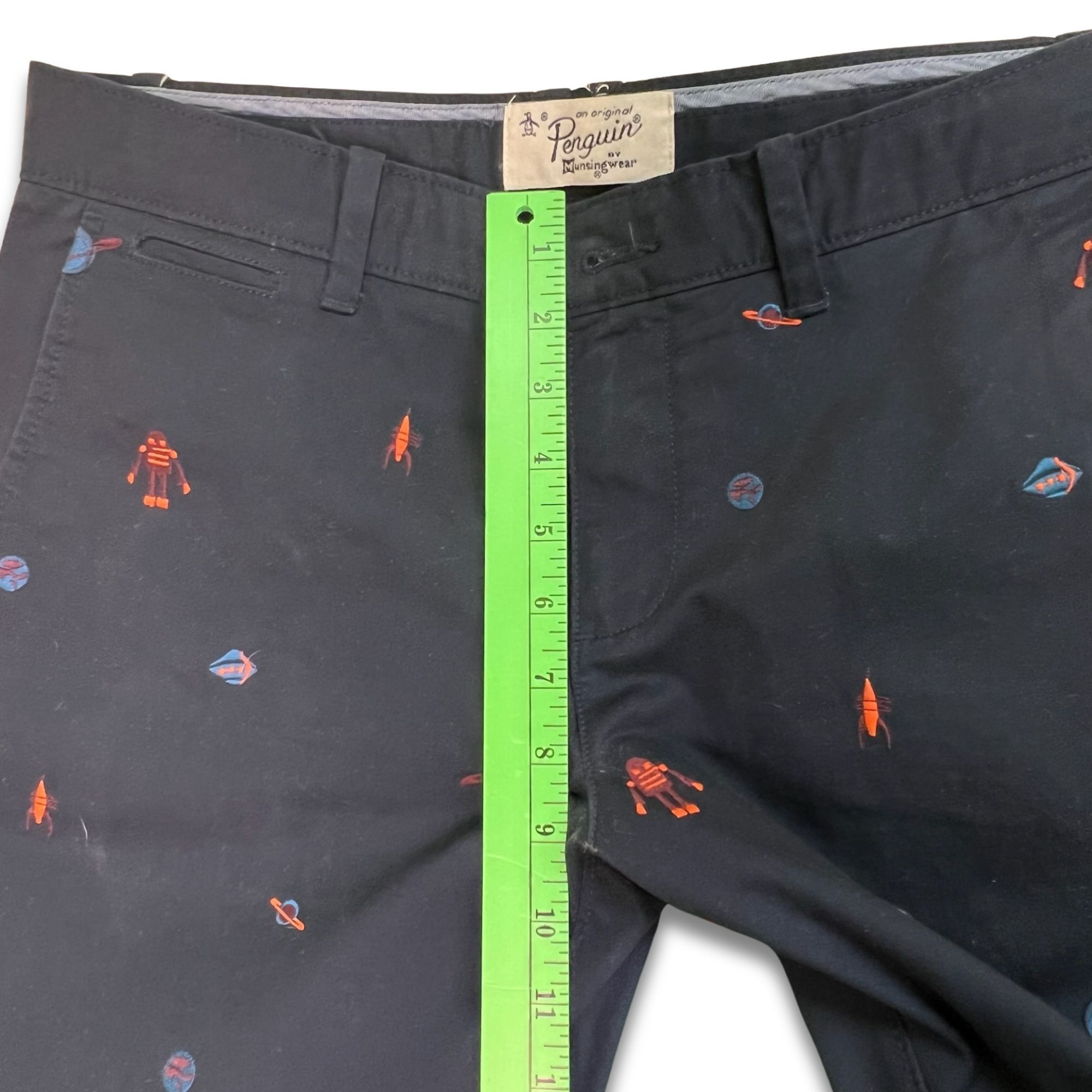 Other Penguin By Munsingwear Navy Blue Embroidered Space Pants Siz Size 30" / US 8 / IT 44 - 12 Thumbnail
