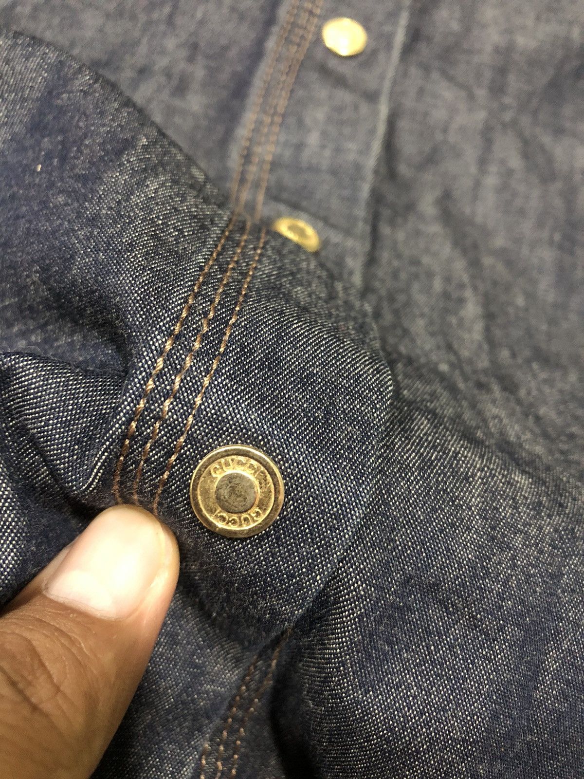 Gucci × Vintage Vintage Gucci Denim Shirt By Zamasport Size S / US 4 / IT 40 - 7 Thumbnail