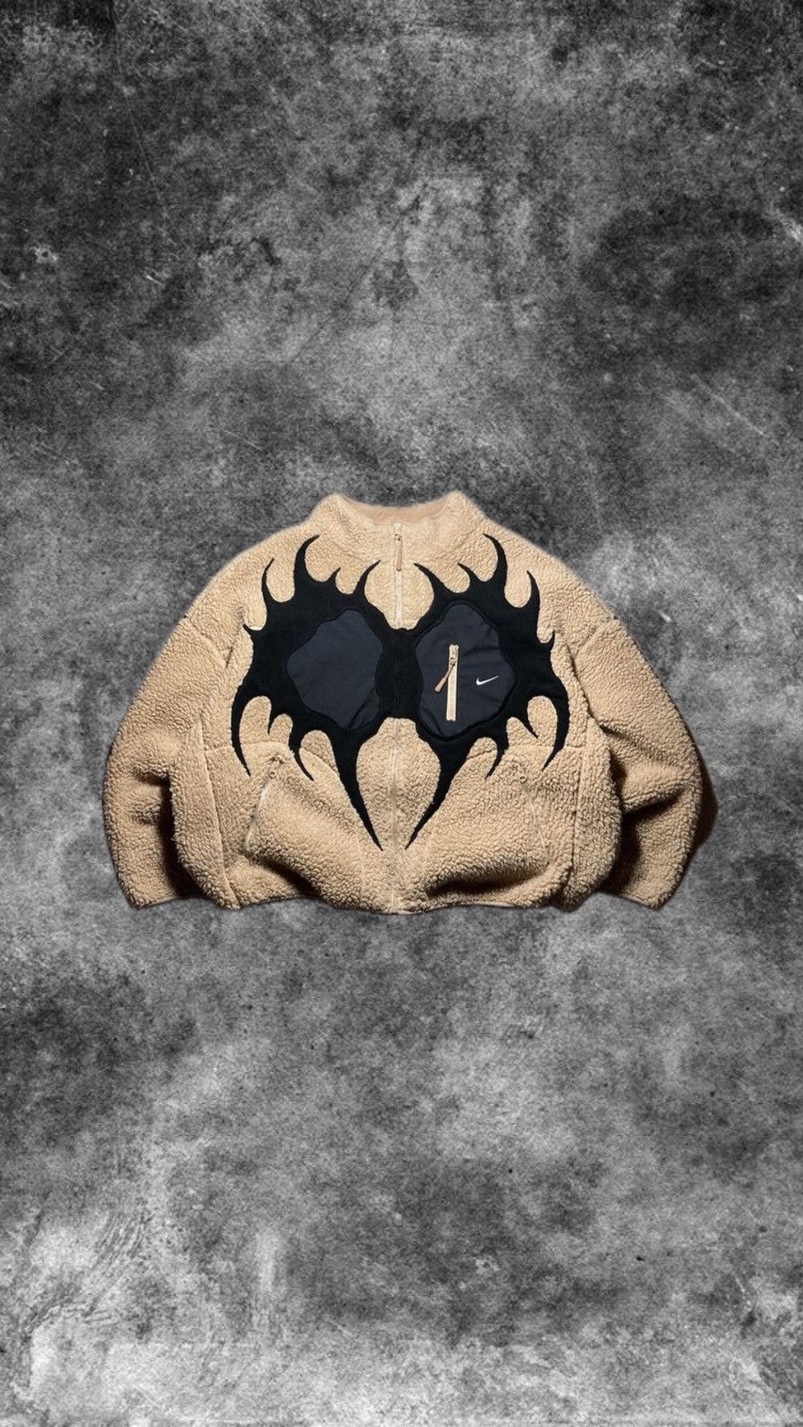 Nike × Vintage ⛩️Nike jacket sweatshirt custom sherpa fleece vintage y2k eye Size US L / EU 52-54 / 3 - 2 Thumbnail