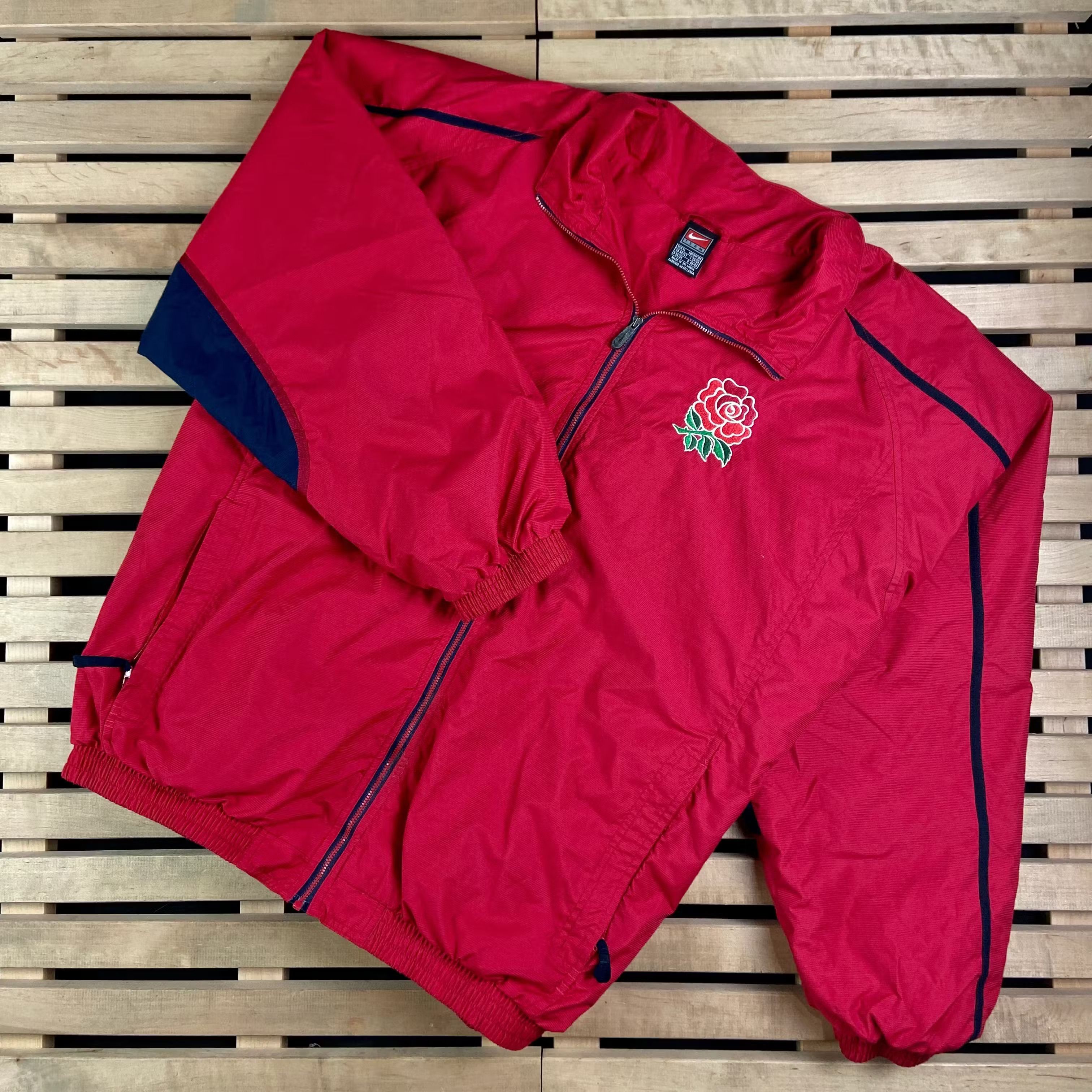 Nike × Vintage Mens Bomber Jacket Nike Team England Vintage Size XL Size US XL / EU 56 / 4 - 1 Thumbnail