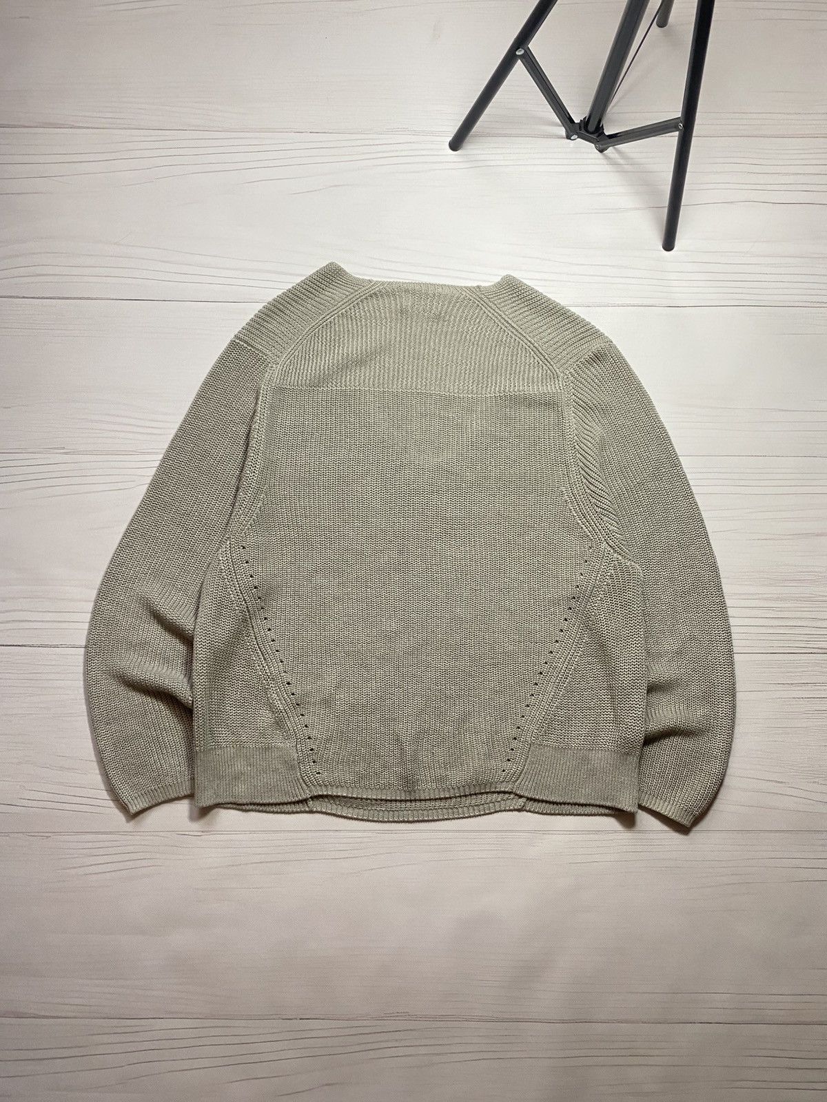 Acne Studios Acne Studios Deborah Chunky SS16 V-neck Linen sweater Size L / US 10 / IT 46 - 2 Thumbnail