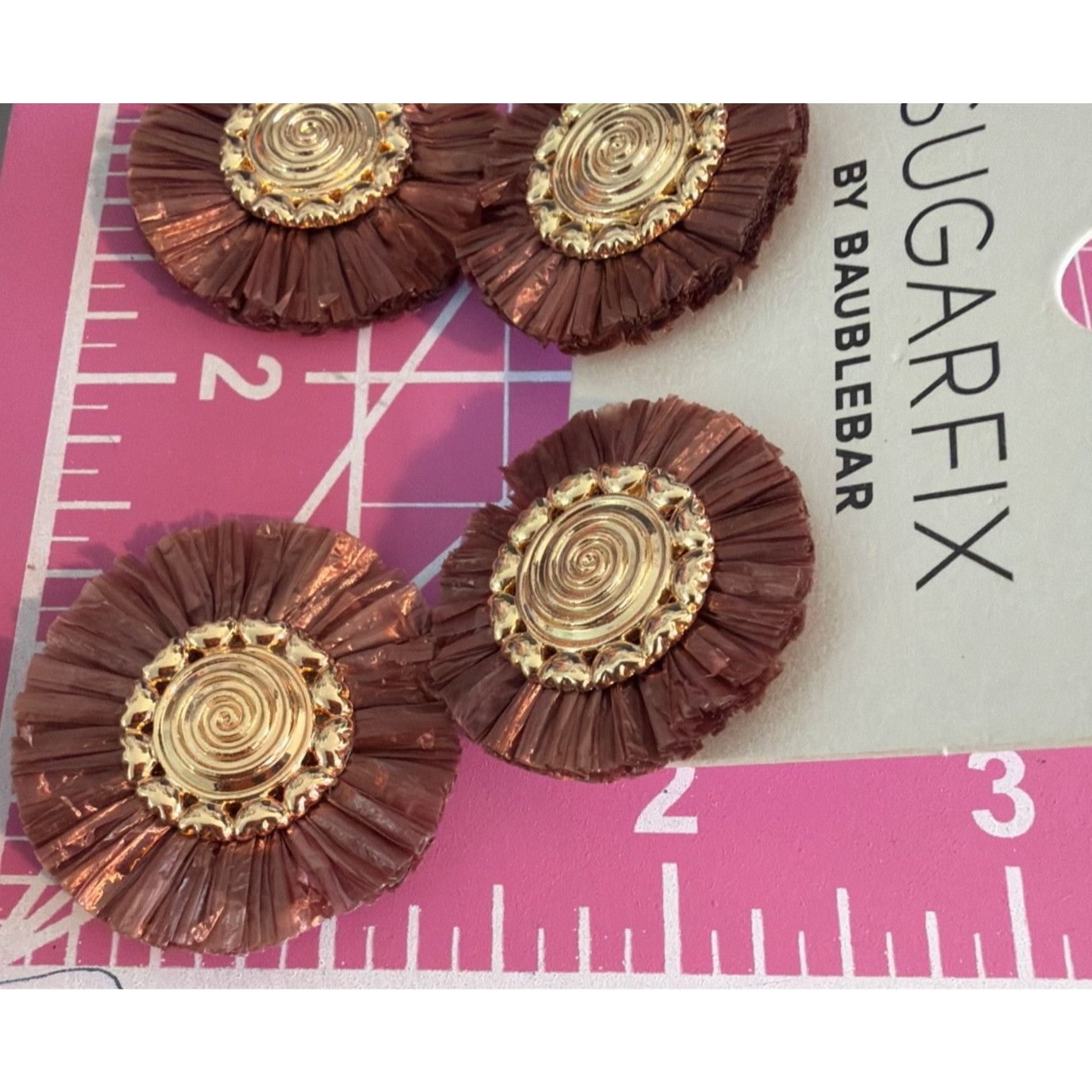 Other Sugarfix Baublebar Gold Tone Copper Raffia Statement Earring Size ONE SIZE - 5 Thumbnail