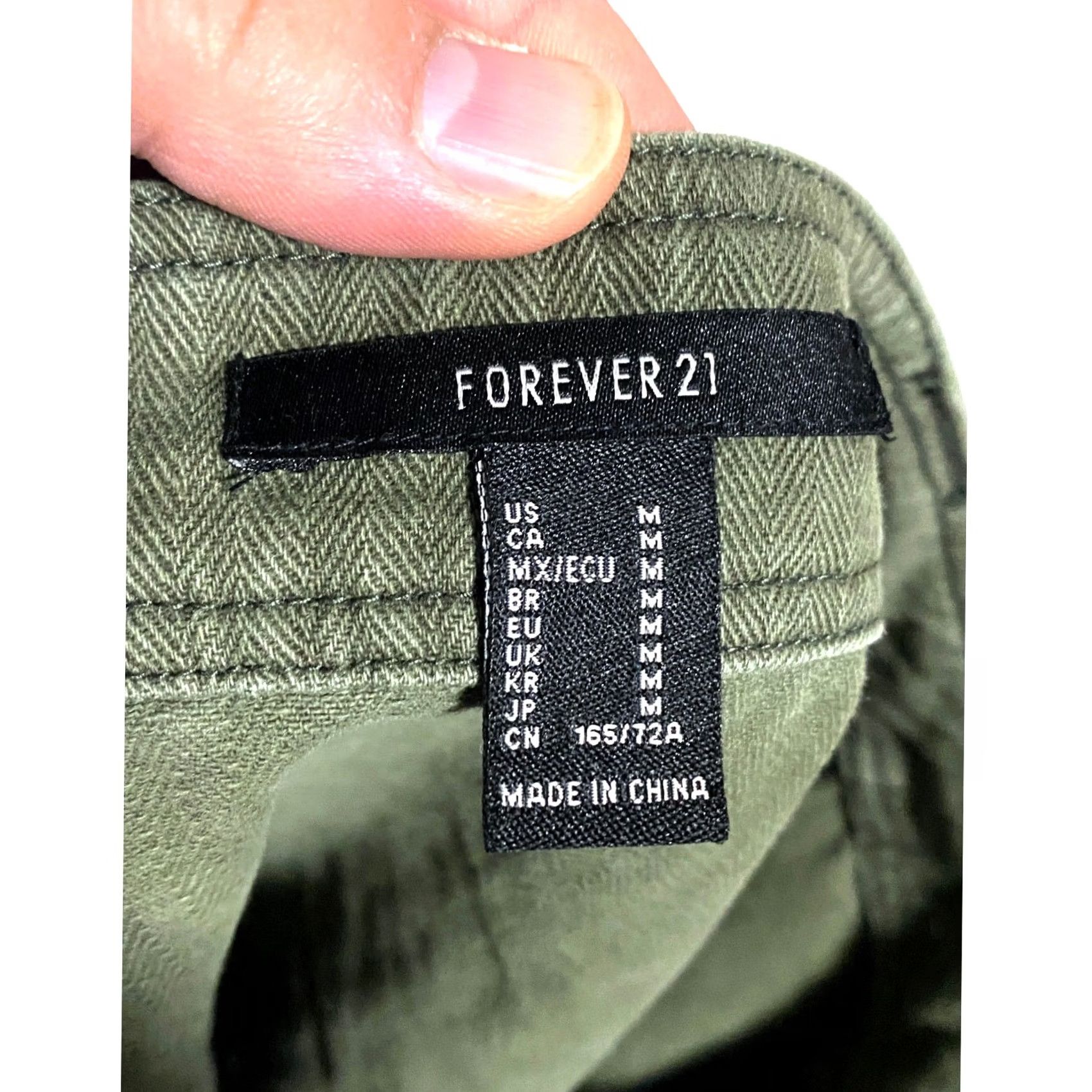 Forever 21 Forever 21 Denim Mini Skirt M Utility Army Green Y2K Grunge Fairy Cargo Pockets City Hip Hop Streetwear Ladies Size 32" / US 10 / IT 46 - 5 Thumbnail