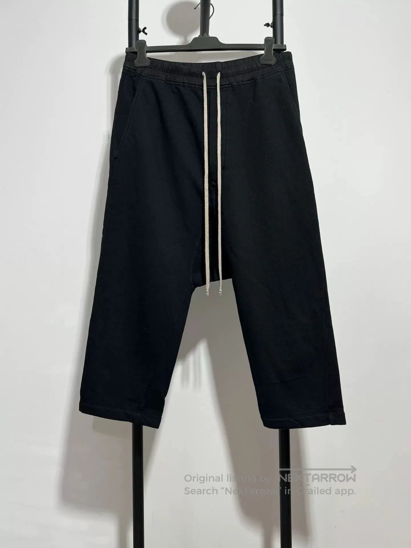 Rick Owens rick owens cropped black sweatpants for men. Size US 34 / EU 50 - 1 Thumbnail