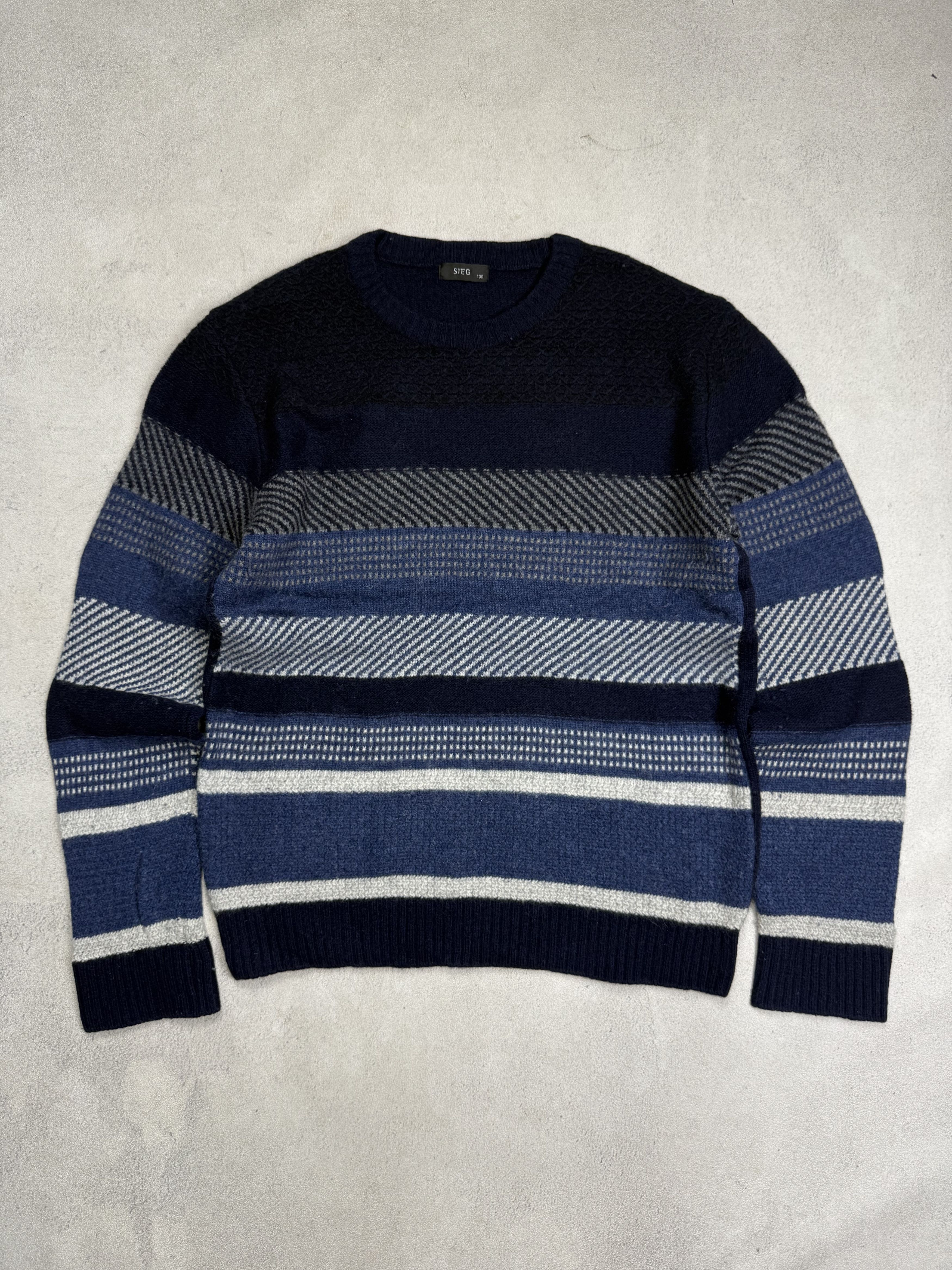 Japanese Brand SIEG Striped Knit Sweater Jumper Size US M / EU 48-50 / 2 - 1 Thumbnail