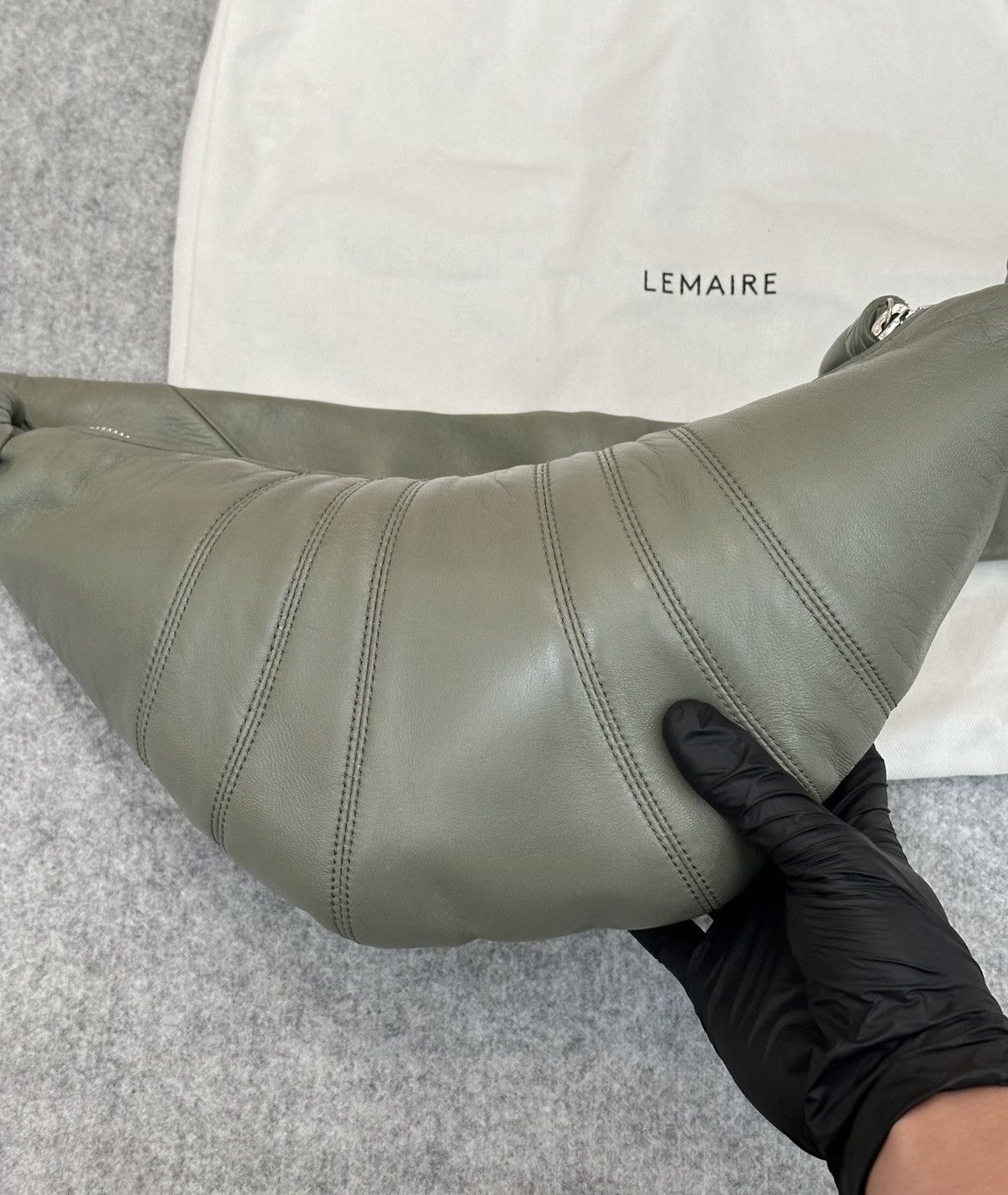 Lemaire Lemaire Croissant Bag Small Sage Matcha Color Size ONE SIZE - 3 Thumbnail