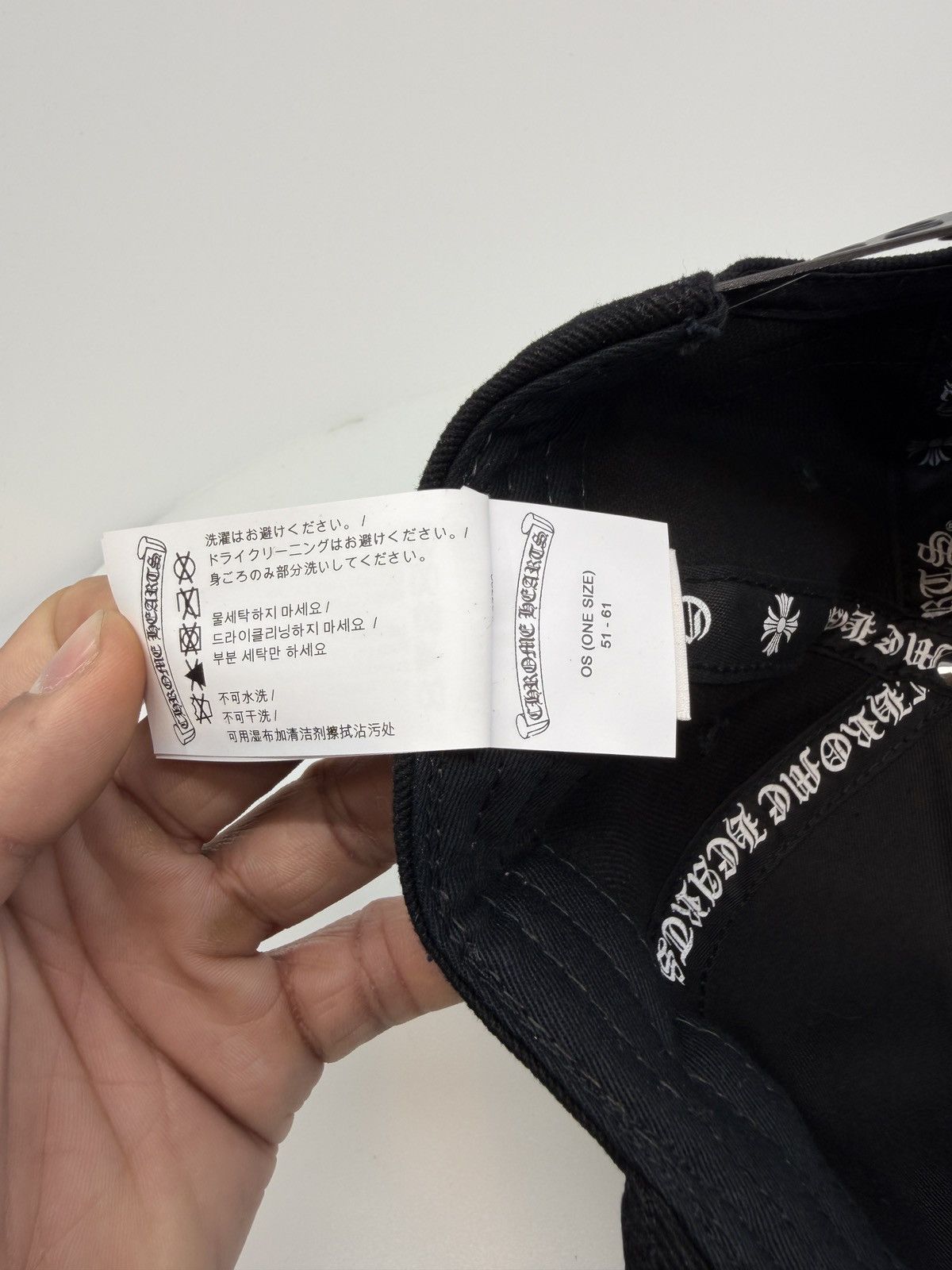 Chrome Hearts Chrome Hearts Dagger Denim Baseball Hat Black/White Size ONE SIZE - 7 Thumbnail