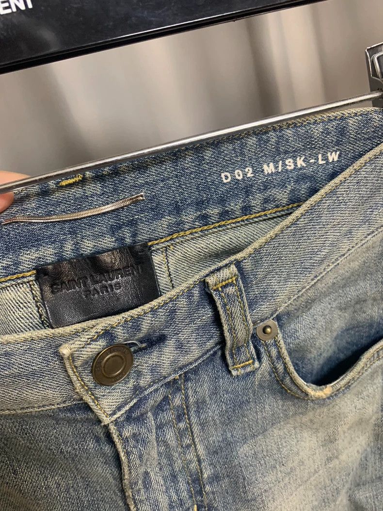 Saint Laurent Paris Saint Laurent Paris 2014FW blue wash denim pants Size US 29 - 2 Thumbnail