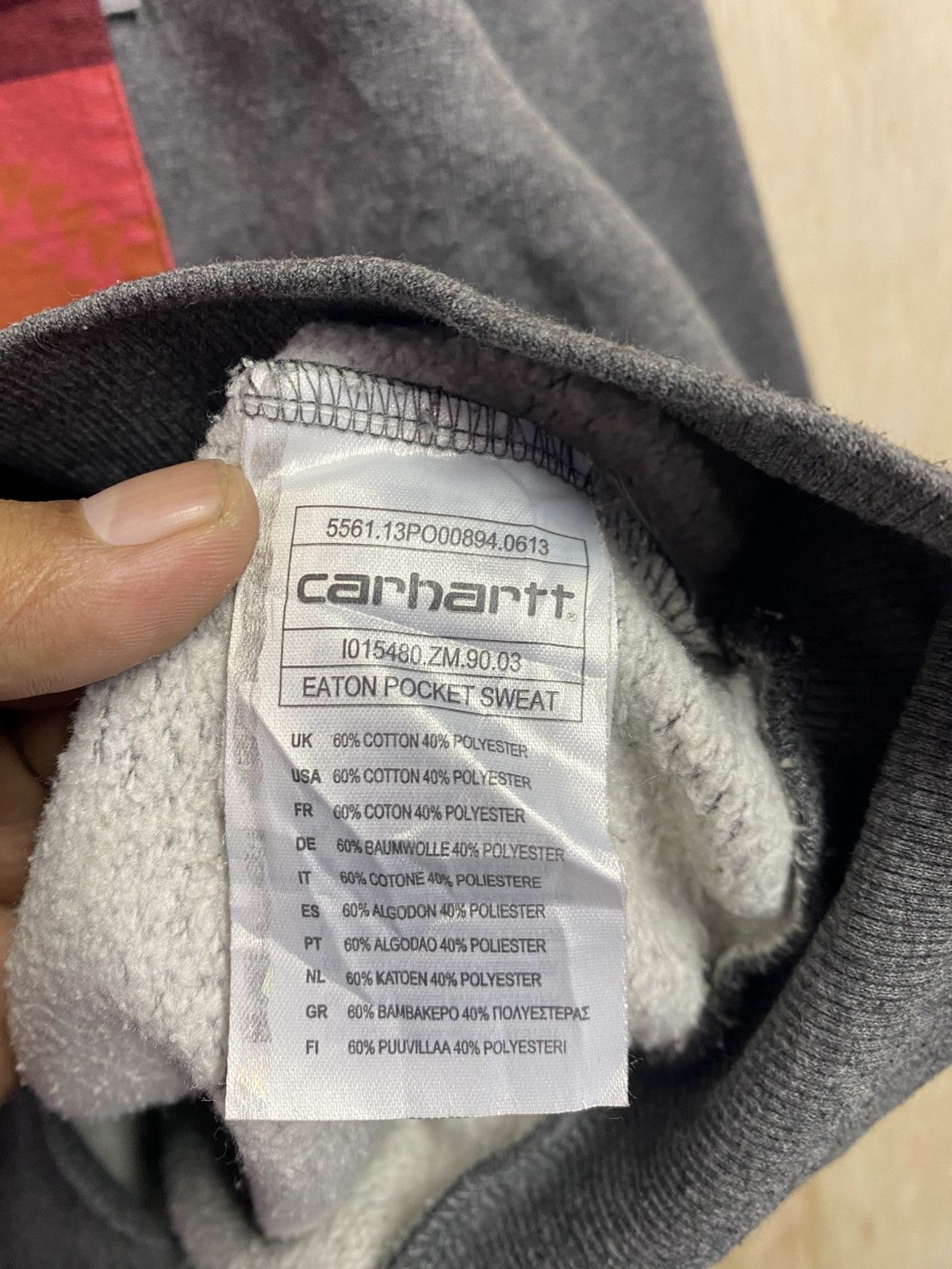 Carhartt Carhartt WIP Baton or Eaton Pocket Sweatshirt in Dark Grey Size US XL / EU 56 / 4 - 4 Thumbnail