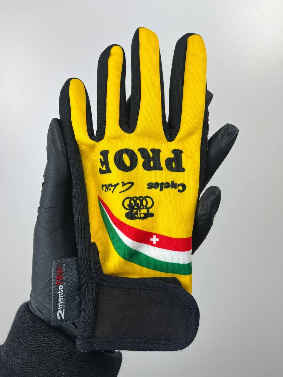 Other 2mantoTex Giro D Italia Cycling Gloves Yellow Winter Mens Size ONE SIZE - 4 Thumbnail