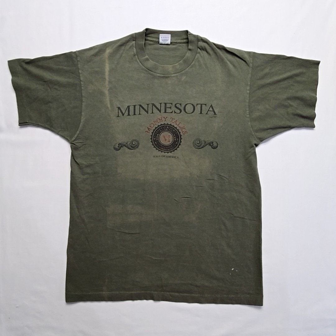 Vintage Vintage Minnesota Shirt L Green Graphic Faded Tee 90s VTG Size US XL / EU 56 / 4 - 1 Thumbnail