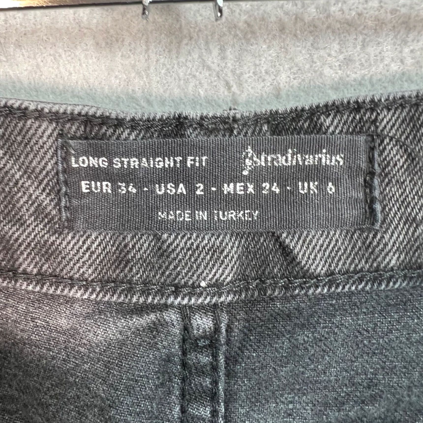 Stradivarius VINTAGE Stradivarius Womens Black Straight Denim Jeans Size 2 Size 26" / US 2 / IT 38 - 4 Thumbnail