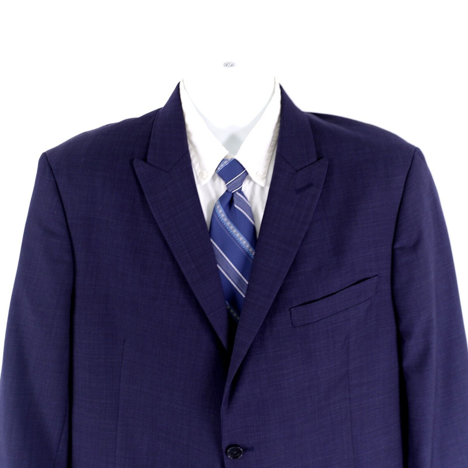 Tommy Hilfiger Tommy Hilfiger Wool Polka Dot Peak Lapel 2 Button Suit Jacke Size 42R - 1 Thumbnail