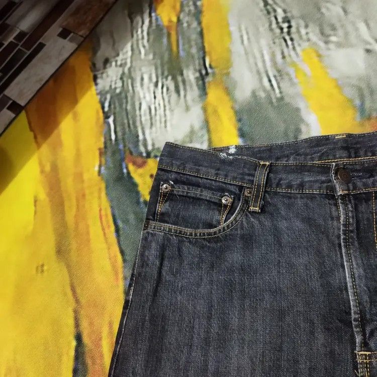 Edwin × Vintage VINTAGE EDWIN 402 DISTRESSED FADED BLACK JEANS PANTS Size US 34 / EU 50 - 4 Thumbnail