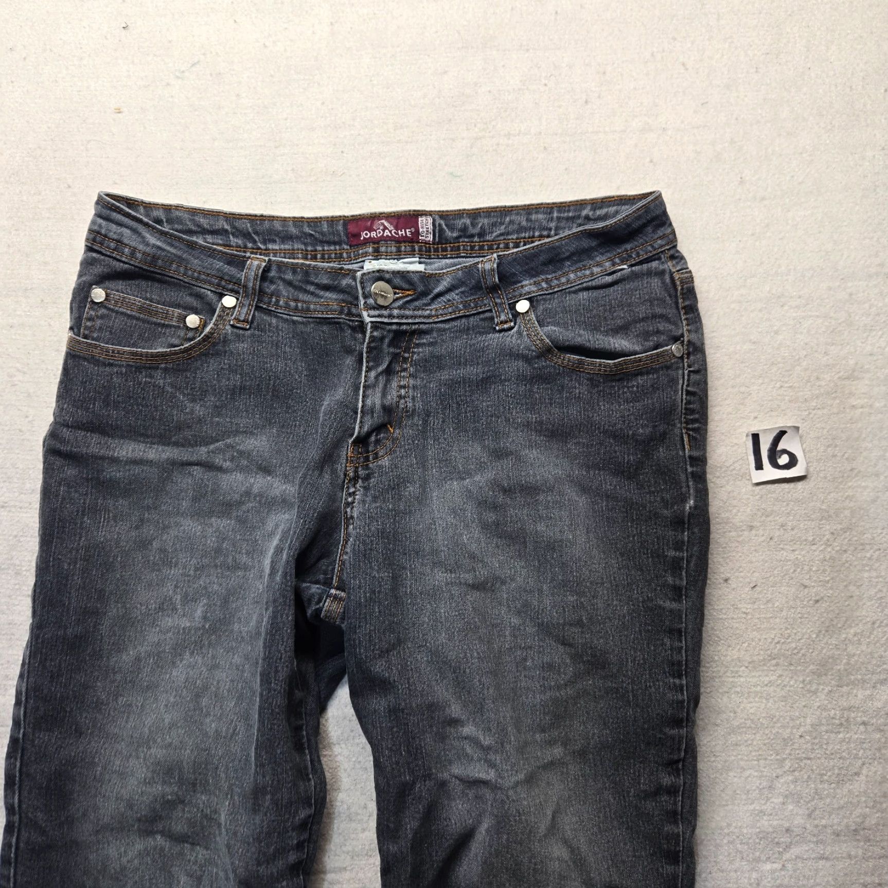 Jordache Jordache Pants - Junior Bootcut Low Rise Stretch Cotton Blend Black - Size 11 (Juniors) - Women’s Casual Straight Leg Size 11-12 Size 32" / US 10 / IT 46 - 2 Thumbnail