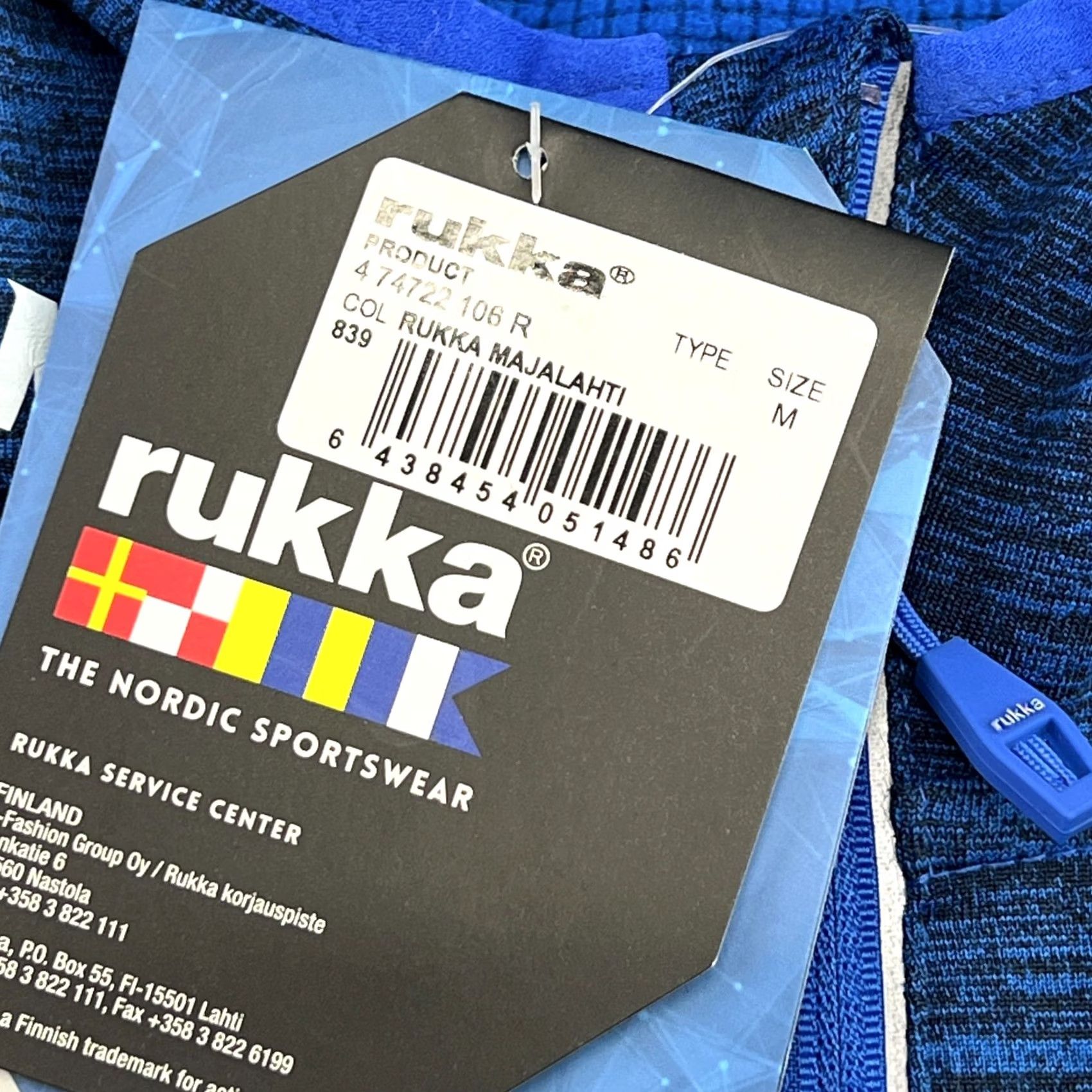 Layer 8 RUKKA Norway Team Mens Ski Top 1/4 Zip Base Layer Blue Hoodie Flag Shirt Size US M / EU 48-50 / 2 - 5 Thumbnail