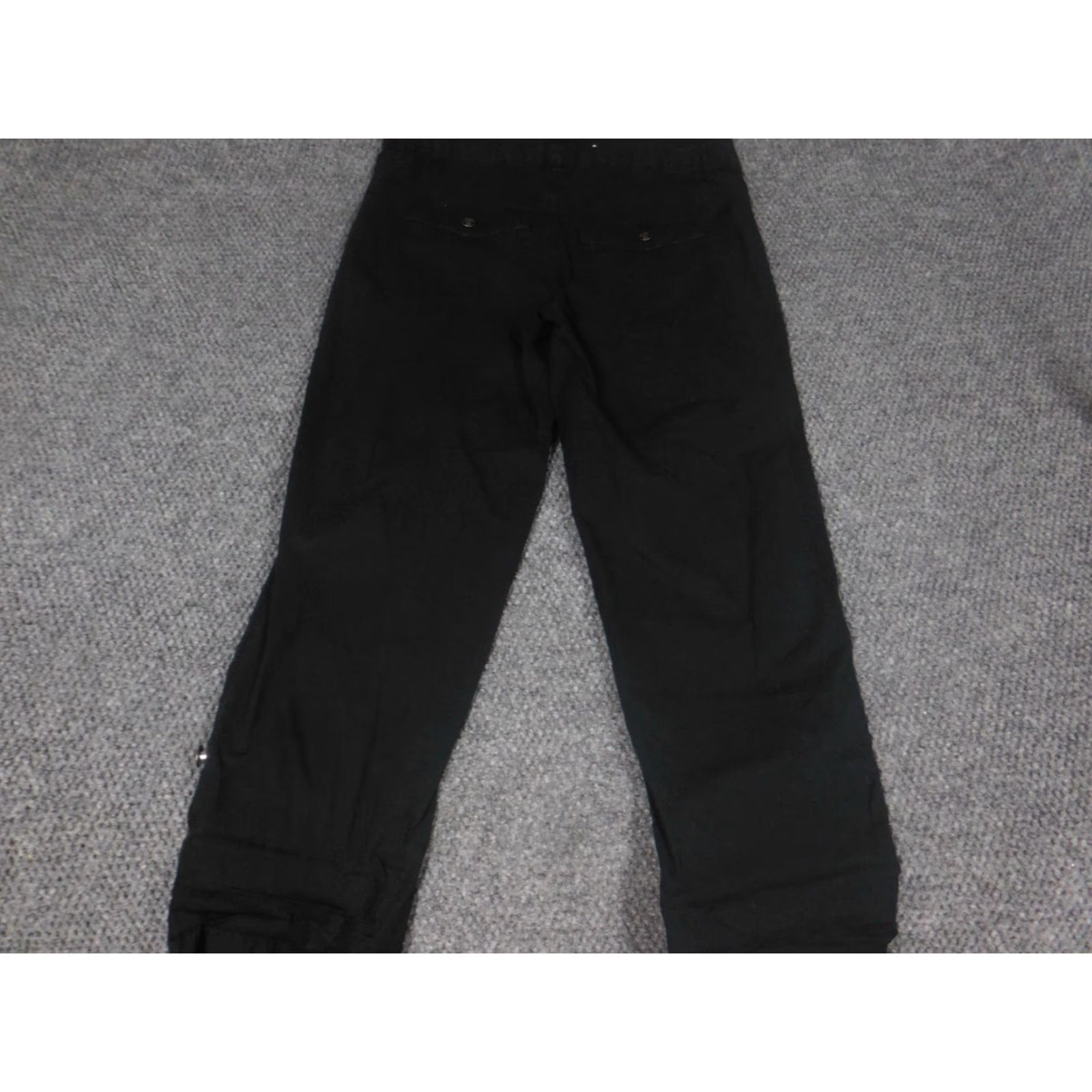 DKNY DKNY Womens Pants 4 Black Straight Chino Casual Regular Inseam 25in Zipper Stretch Slimming Cap? Size 27" / US 4 / IT 40 - 4 Thumbnail