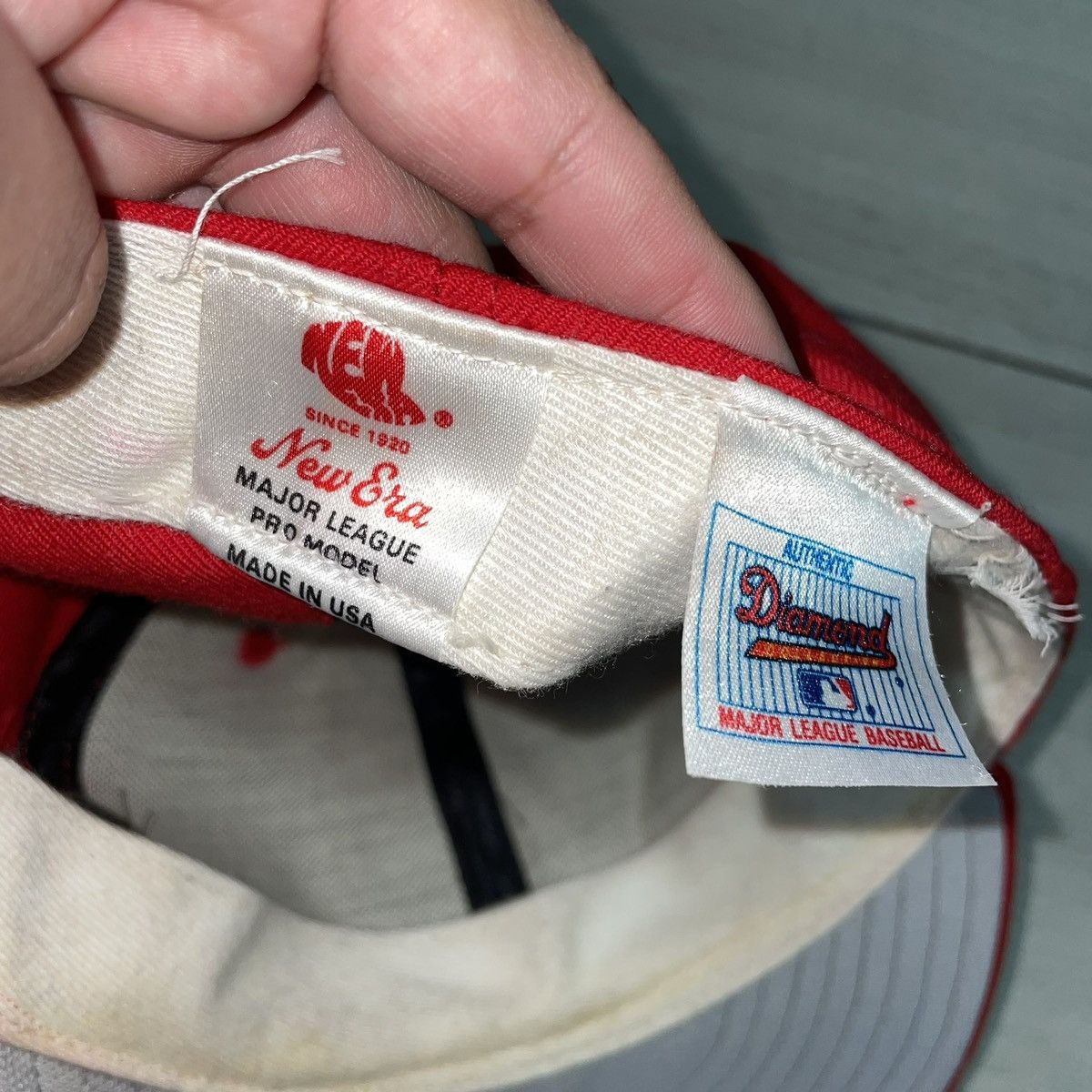 New Era × Vintage Cincinnati Reds Vintage New Era Diamond Pro Model Fitted Size ONE SIZE - 3 Thumbnail