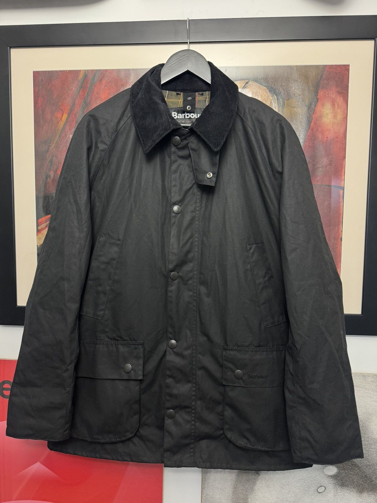 Barbour Barbour Black Waxed Jacket Casual Vintage Wax Corduroy Hype Size US L / EU 52-54 / 3 - 1 Thumbnail