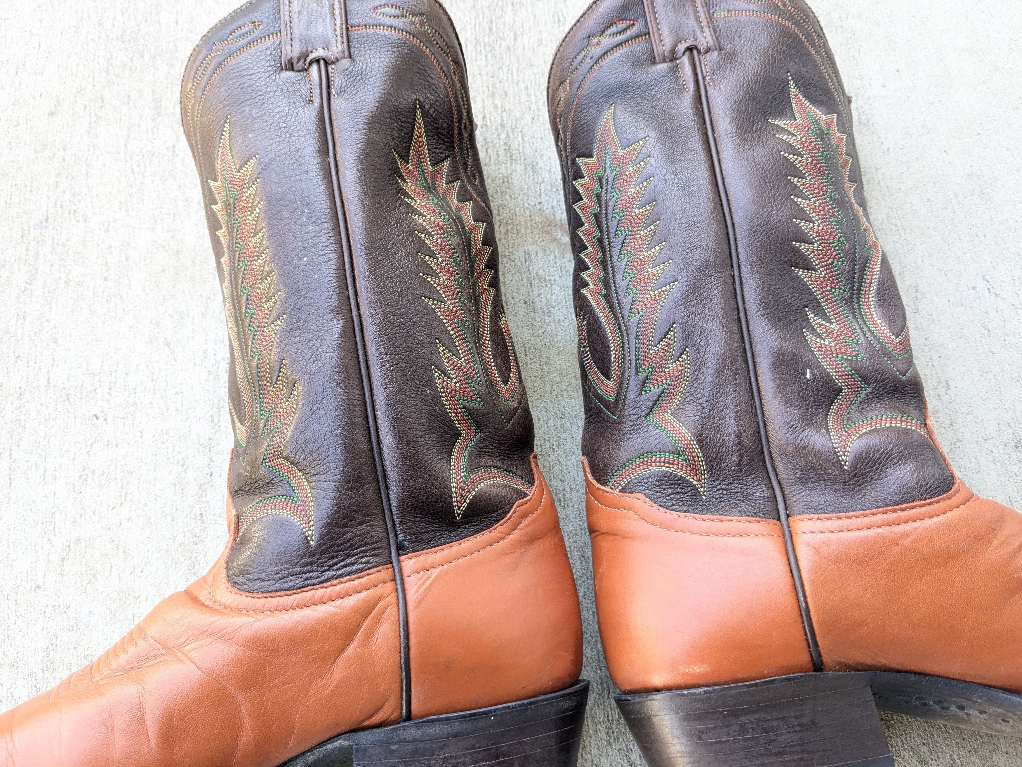 Other Tony Lama Cowboy Boots Lizard Brown 9.5 D Botas USA Size US 9.5 / EU 42-43 - 7 Thumbnail