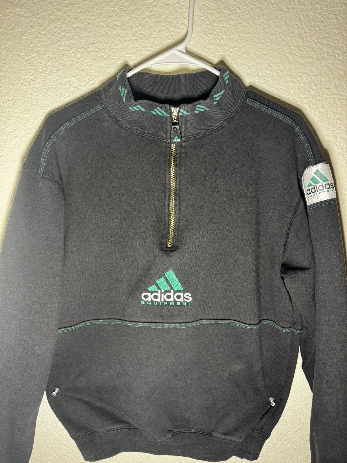 Adidas Vintage Adidas Quarter zip Size US S / EU 44-46 / 1 - 1 Thumbnail