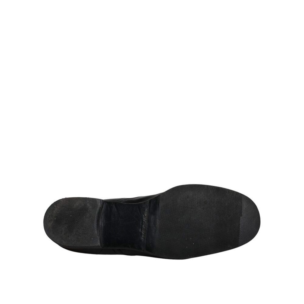 Dolce & Gabbana Dolce & Gabbana Black Leather Derby Formal Men Dress Shoes Size US 12 / EU 45 - 8 Thumbnail