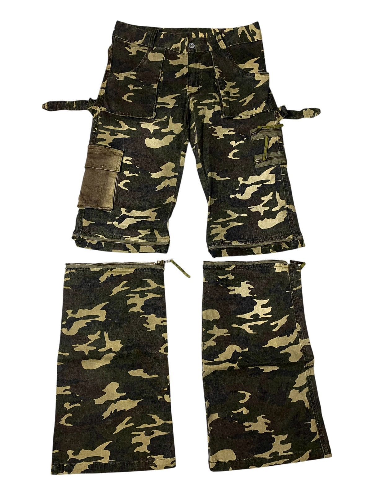 If Six Was Nine 2000's Happy Valley Military Multipocket Flared Pants Size US 26 / EU 42 - 8 Thumbnail