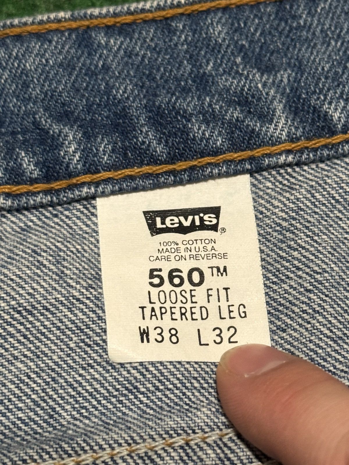 Levi's Vintage Clothing Vintage Levi’s 560 Loose Baggy USA 38x32 Wide Leg Jeans Size US 38 / EU 54 - 5 Thumbnail