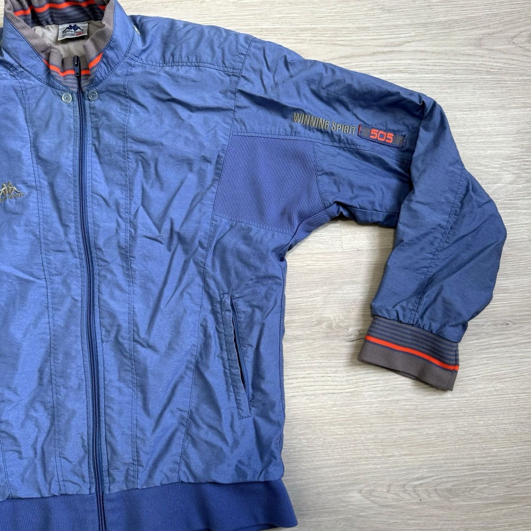 Kappa VINTAGE Kappa Windbreaker Jacket USA Men Medium Blue Pit to Pit 22 Length 27 Track & Field Size US XXL / EU 58 / 5 - 3 Thumbnail