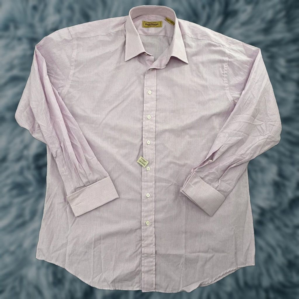 Paul Stuart VINTAGE Paul Stuart Shirt Long Sleeve Button Up Adult 16.5 Pink Cotton Casual Business Formal Men's Size US L / EU 52-54 / 3 - 1 Thumbnail