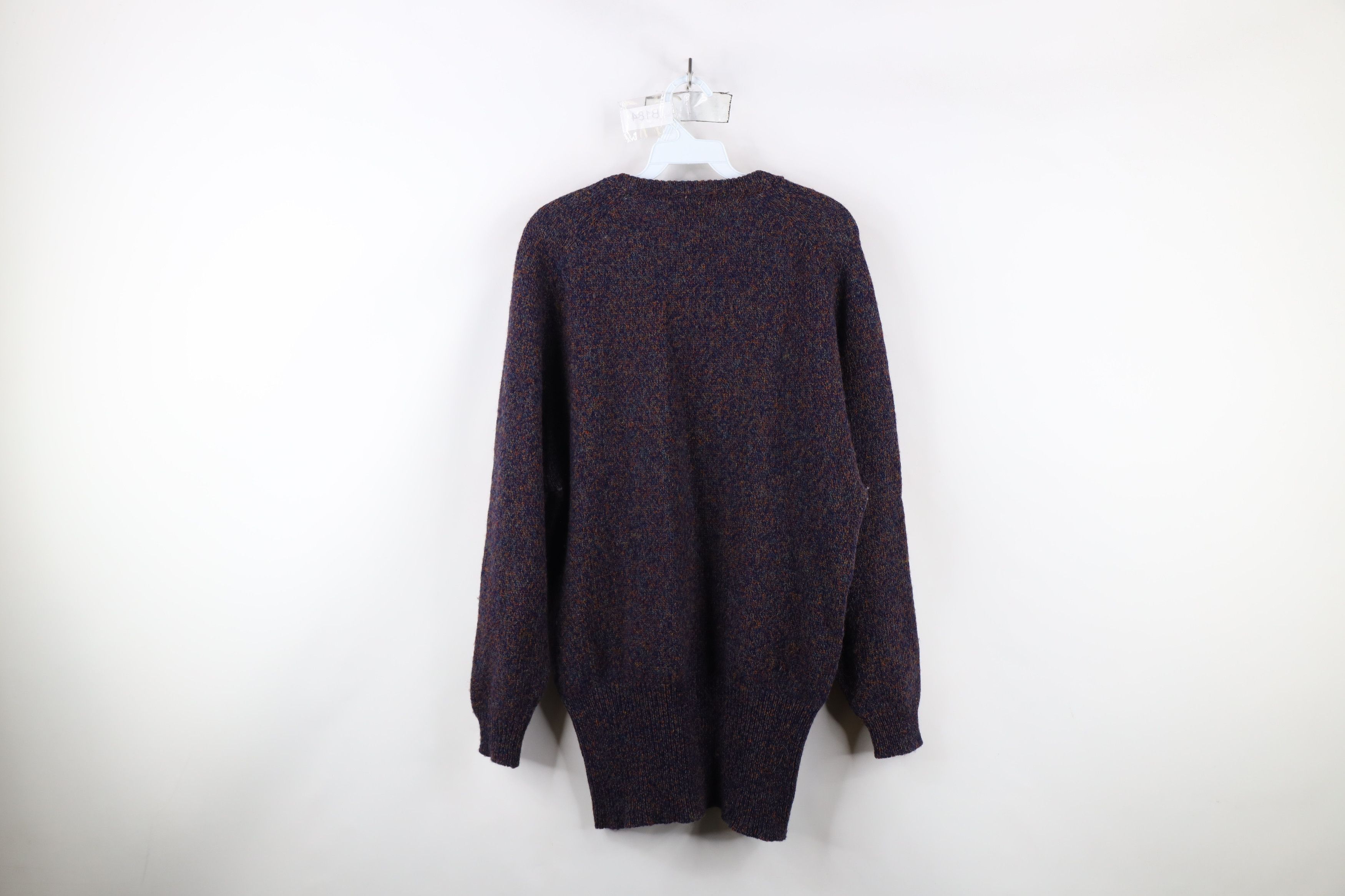 Vintage Vintage 90s Streetwear Pure Irish Wool Knit Pocket Sweater Size L / US 10 / IT 46 - 9 Thumbnail