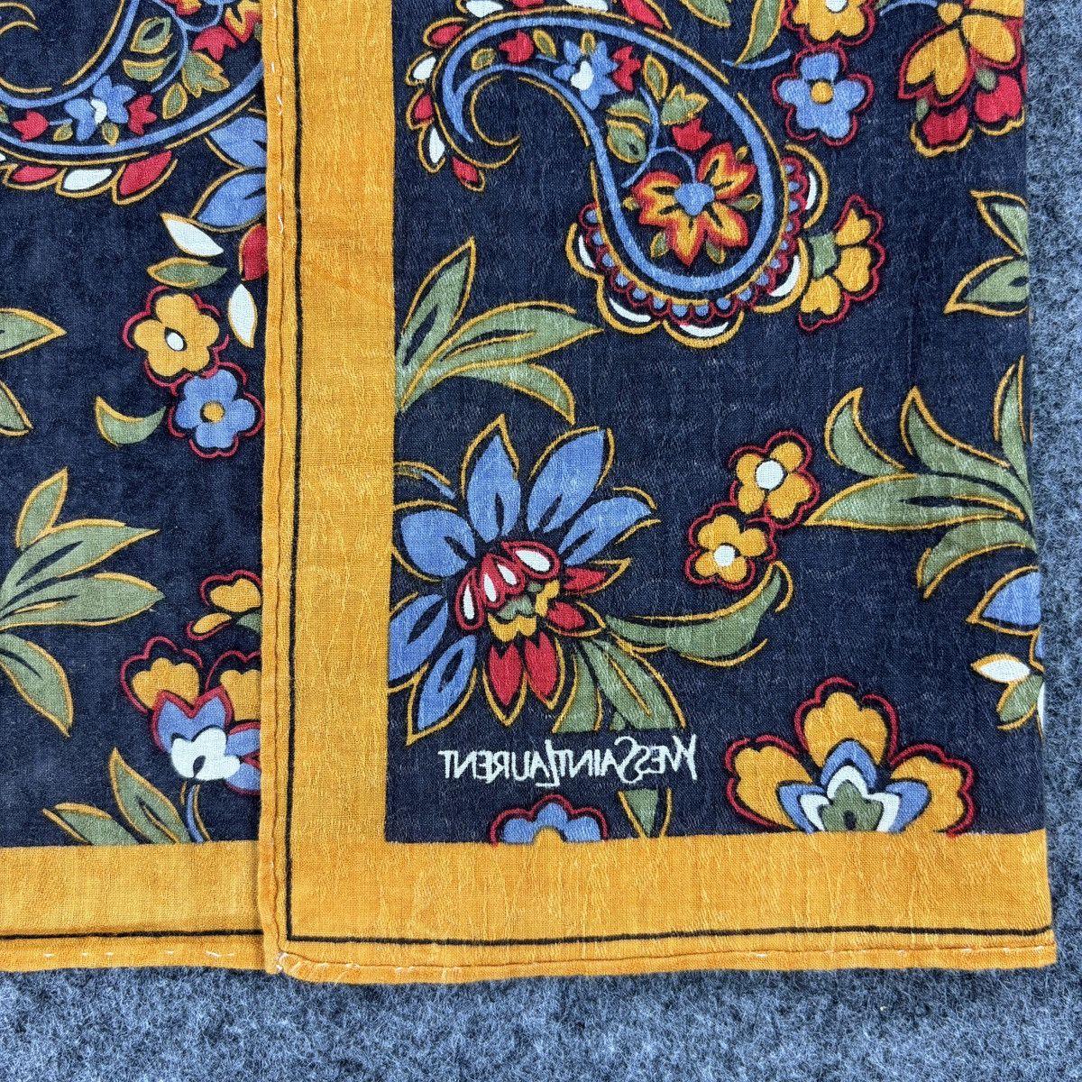 Vintage × Yves Saint Laurent YSL Handkerchief # E055 # Bandana # Neckerchief Size ONE SIZE - 5 Thumbnail