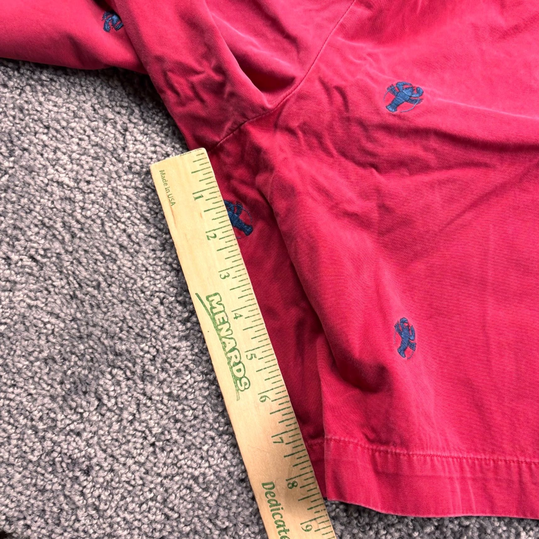 Brooks Brothers Brooks Brothers Shorts Mens 35 Chino Pockets Cotton Lobster Embroidered Red 9in Inseam Size US 35 - 4 Thumbnail