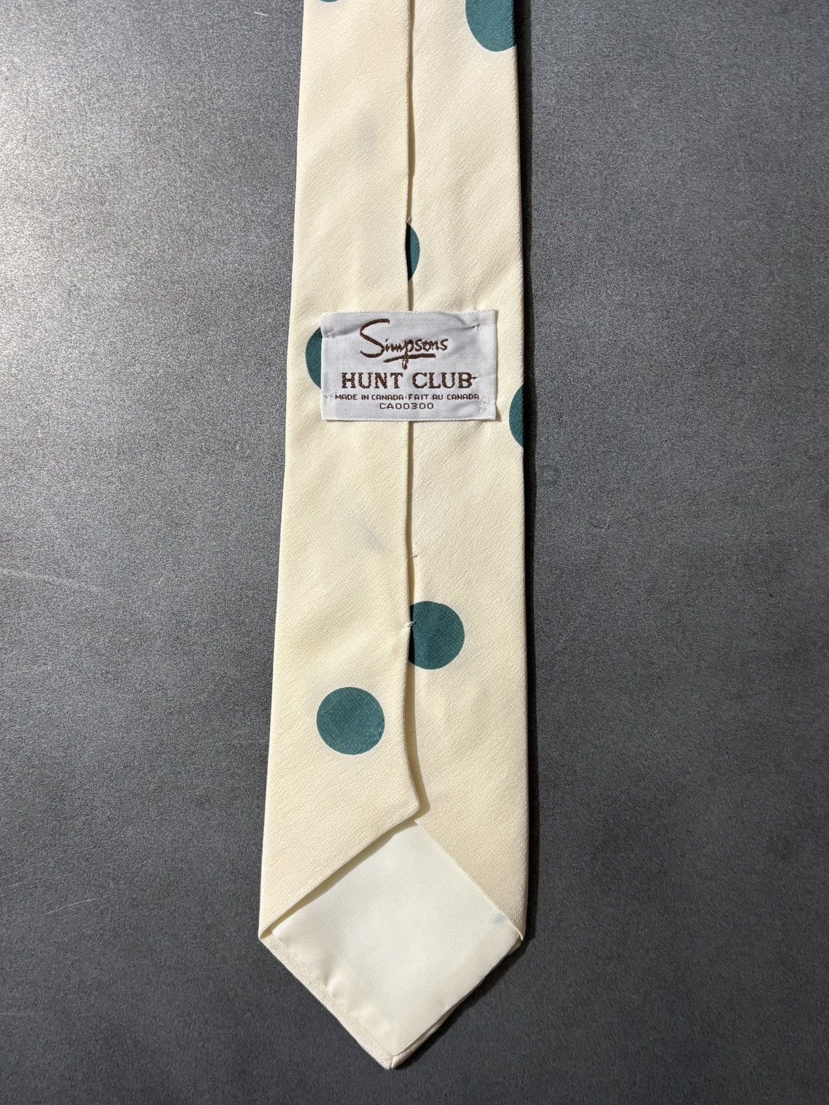 Vintage Vintage Silk Necktie Simpson's Hunt Club Polka Dot 1970s Tie Size ONE SIZE - 3 Thumbnail