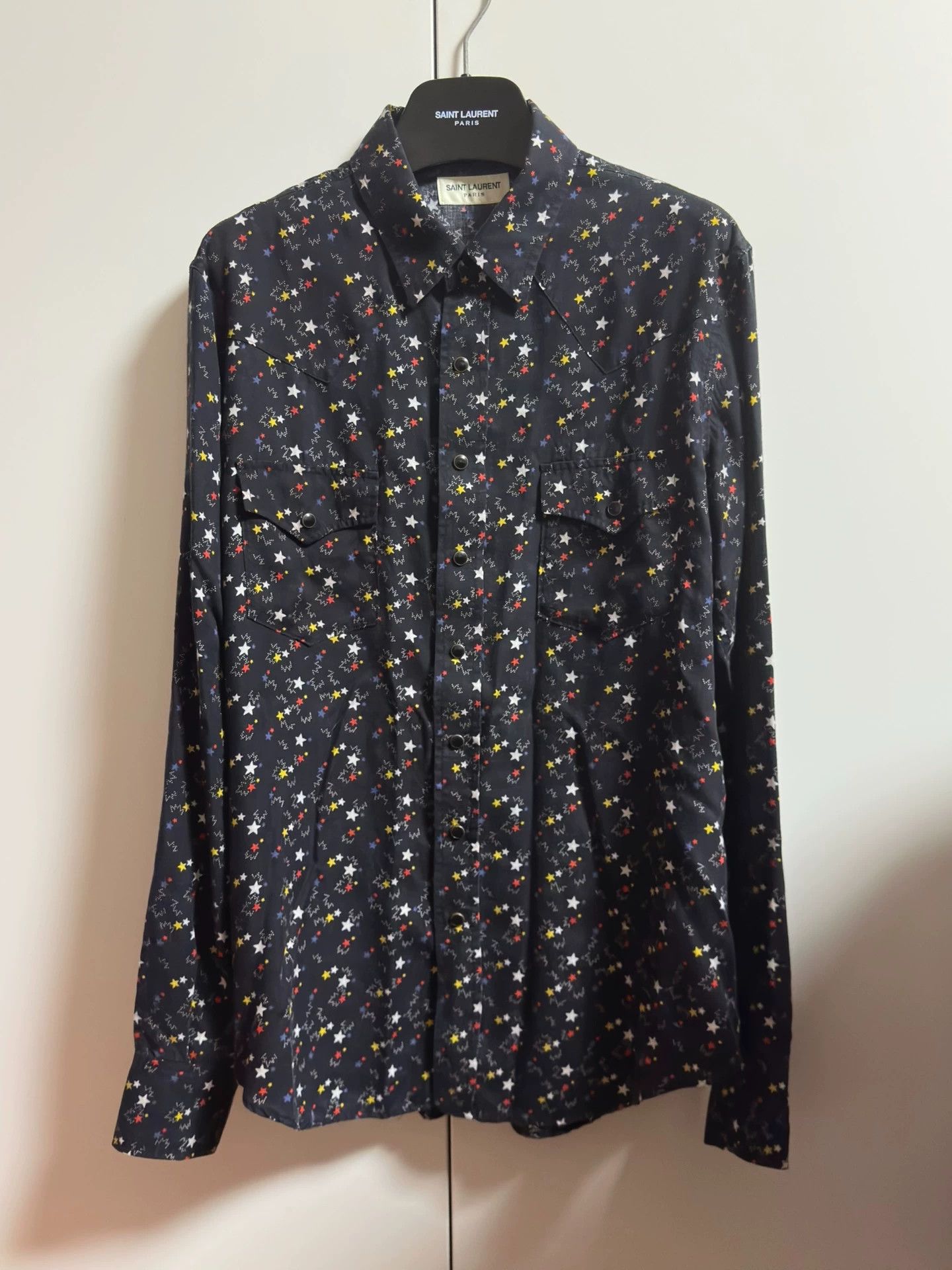 Saint Laurent Paris Saint Laurent Colorful Star Shirt Size US XL / EU 56 / 4 - 1 Thumbnail