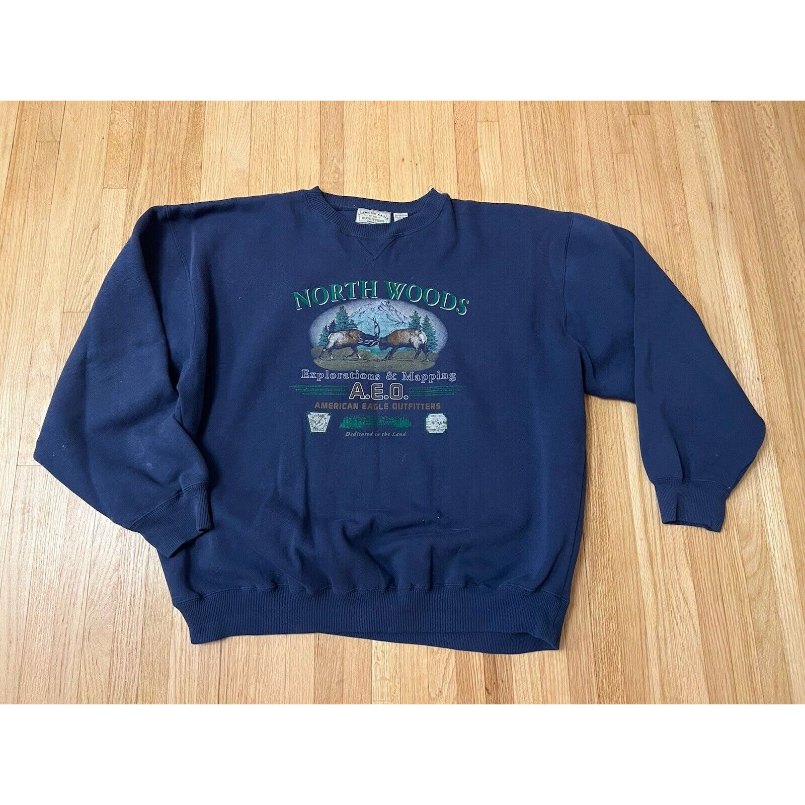 American Eagle Outfitters Vintage American Eagle Sweatshirt Mens XL Blue 90s Crewneck Size US XL / EU 56 / 4 - 1 Thumbnail