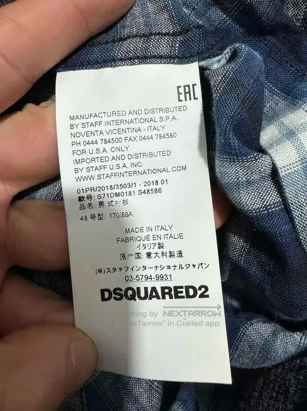 Dsquared2 DSQUARED2 Color Block Cotton Plaid Shirt . Size US M / EU 48-50 / 2 - 4 Thumbnail