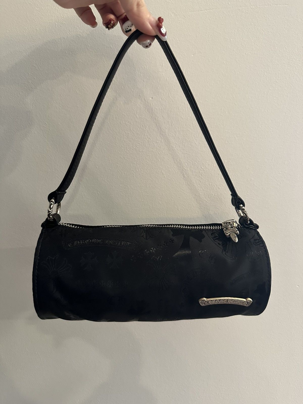 Chrome Hearts Chrome Hearts Nylon Tonal Monogram Cross Grinds Mini Handbag Size ONE SIZE - 6 Thumbnail