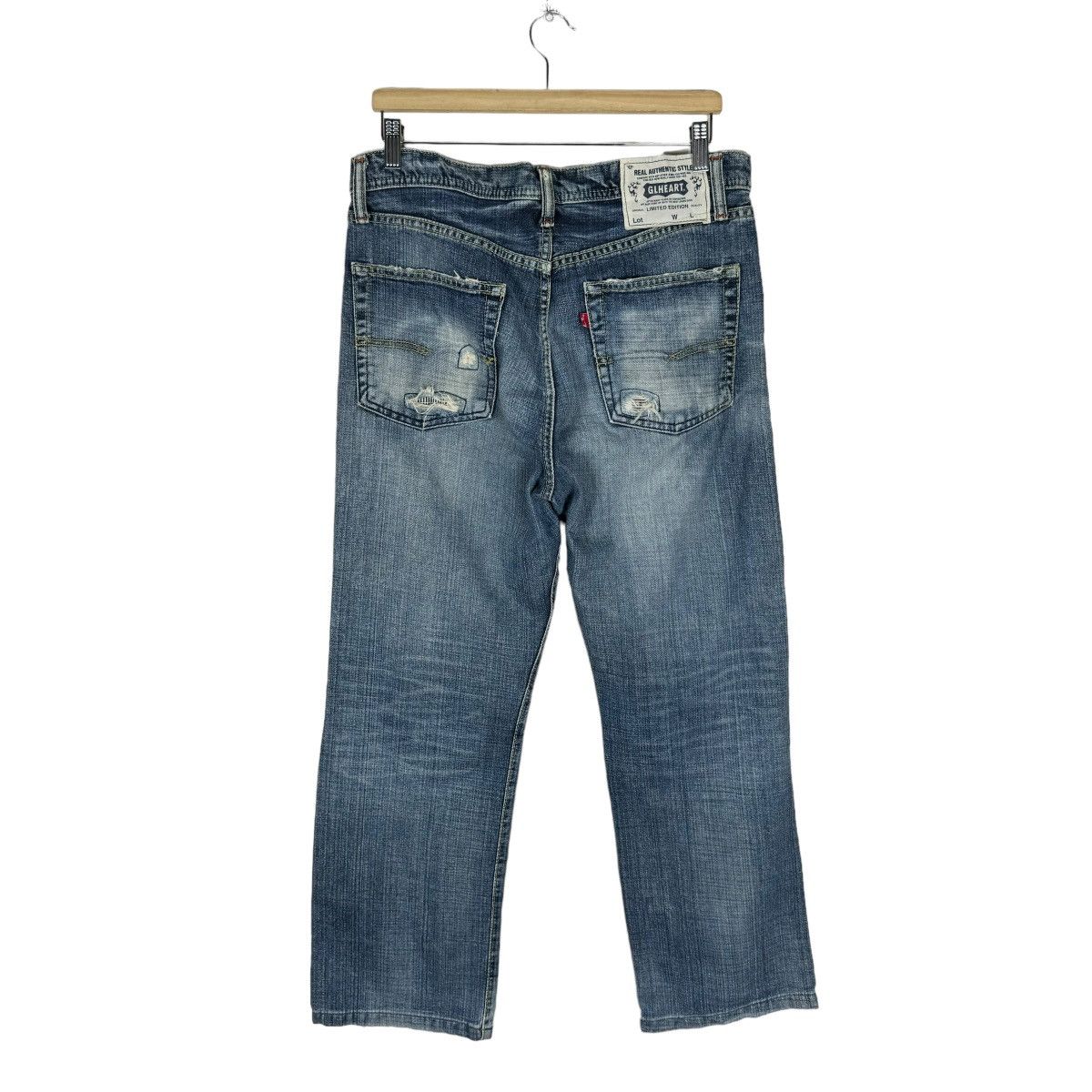 Japanese Brand ⚡️GL HEART LIMITED EDITION PATCHWORK HICKORY DENIM PANTS Size US 34 / EU 50 - 9 Thumbnail