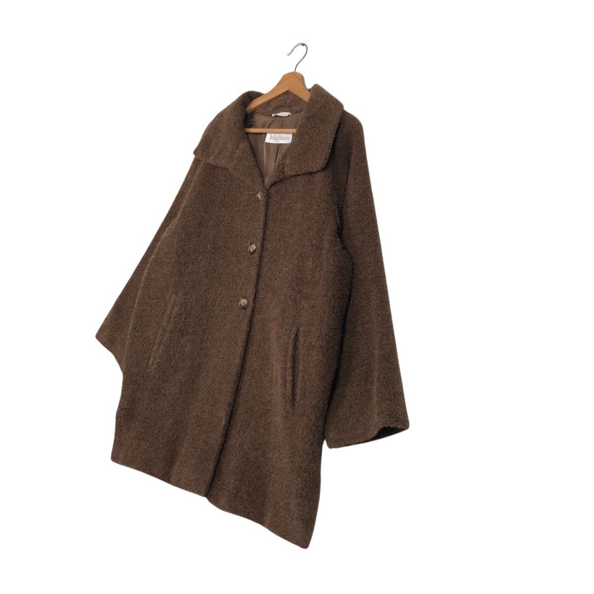 Vintage 📌Vintage Long Jacket Mohair Wool Fur Max Mara Double Breast Size US M / EU 48-50 / 2 - 3 Thumbnail