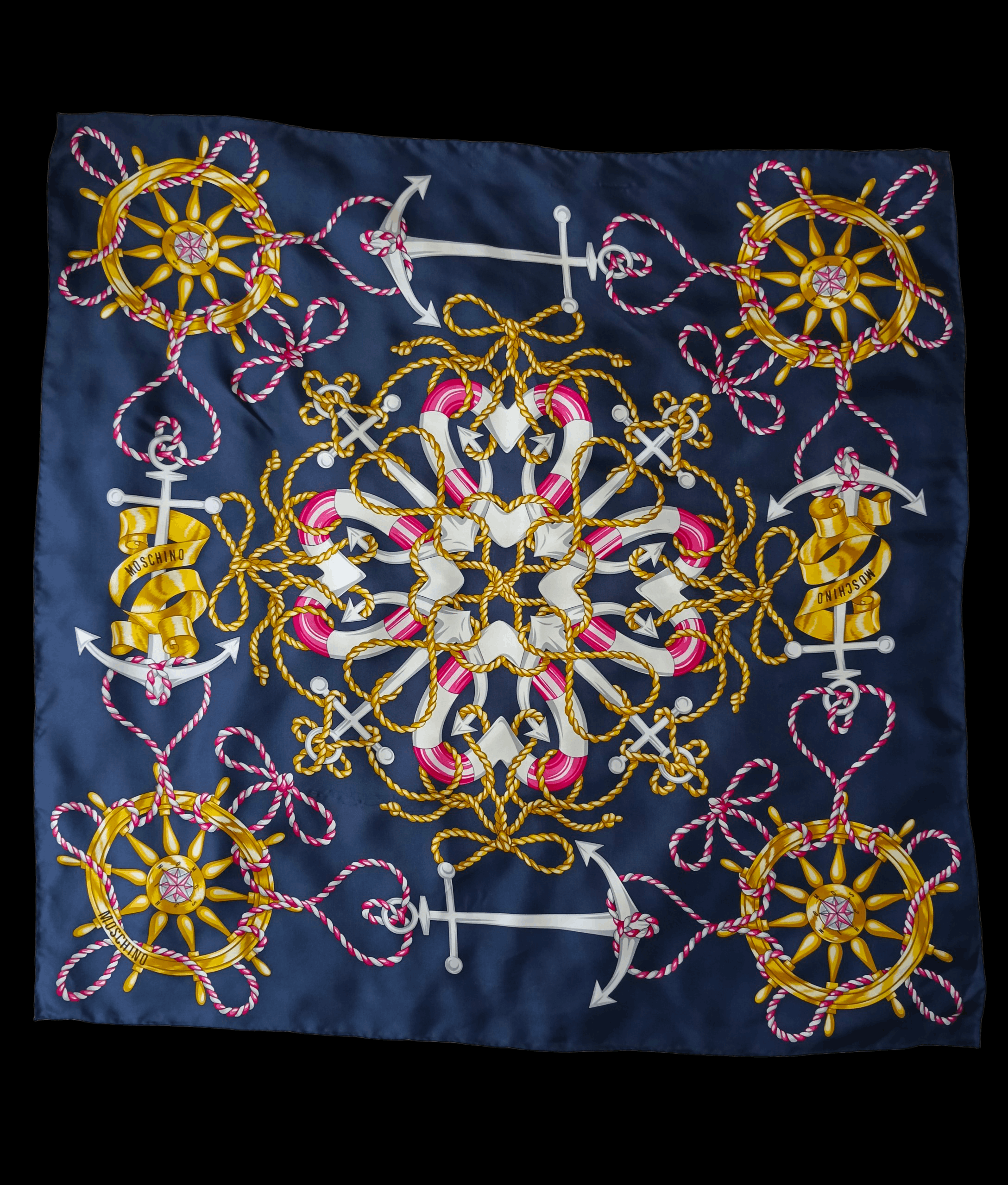 Moschino Vintage Nautical Print Silk Scarf Size ONE SIZE - 1 Thumbnail