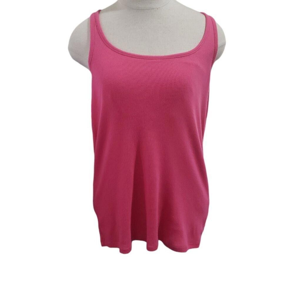 Designer CT1835 Gap Body Hot Pink Tank Top with Built in Bra L Size L / US 10 / IT 46 - 1 Thumbnail