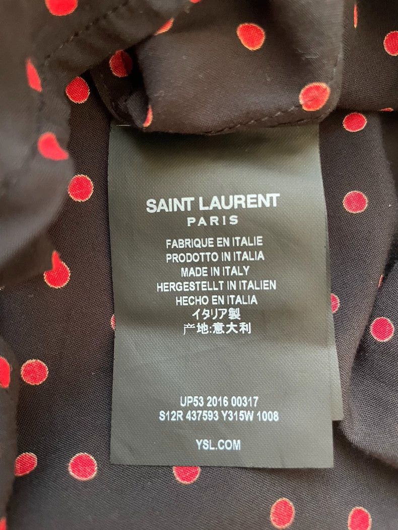 Yves Saint Laurent Saint Laurent size 36 16fw polka-dot tie shirt 2502-Nextar Size US M / EU 48-50 / 2 - 3 Thumbnail