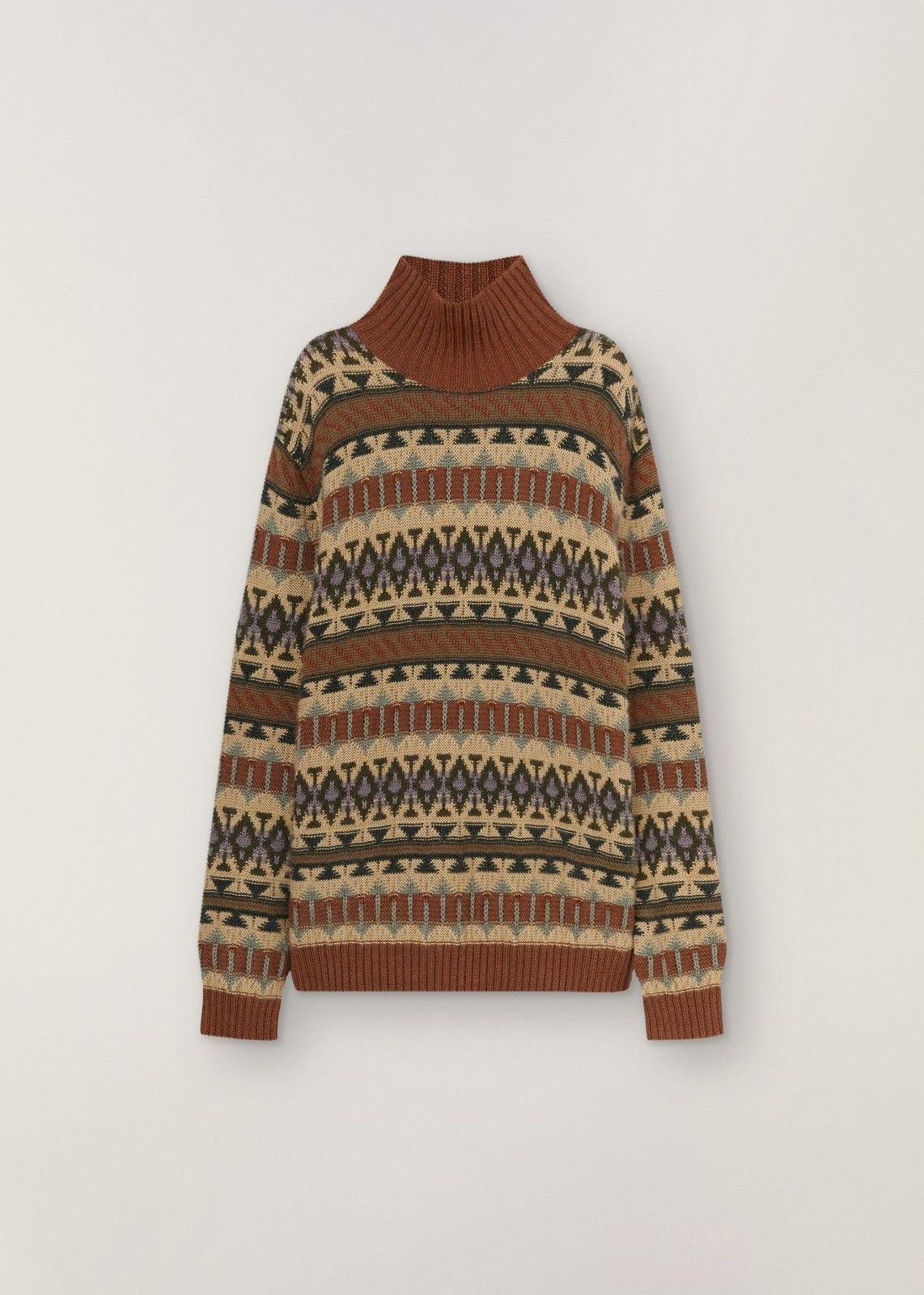 o1loc1c0224 Cashmere Baby Turtleneck Sweater in Multicolor