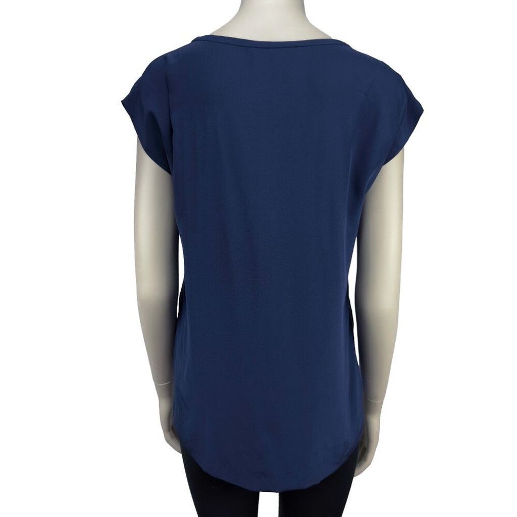 Diane von Furstenberg DIANE VON FURSTENBERG Cordelia Abstract Blue Short Sleeve sz Size S / US 4 / IT 40 - 4 Thumbnail