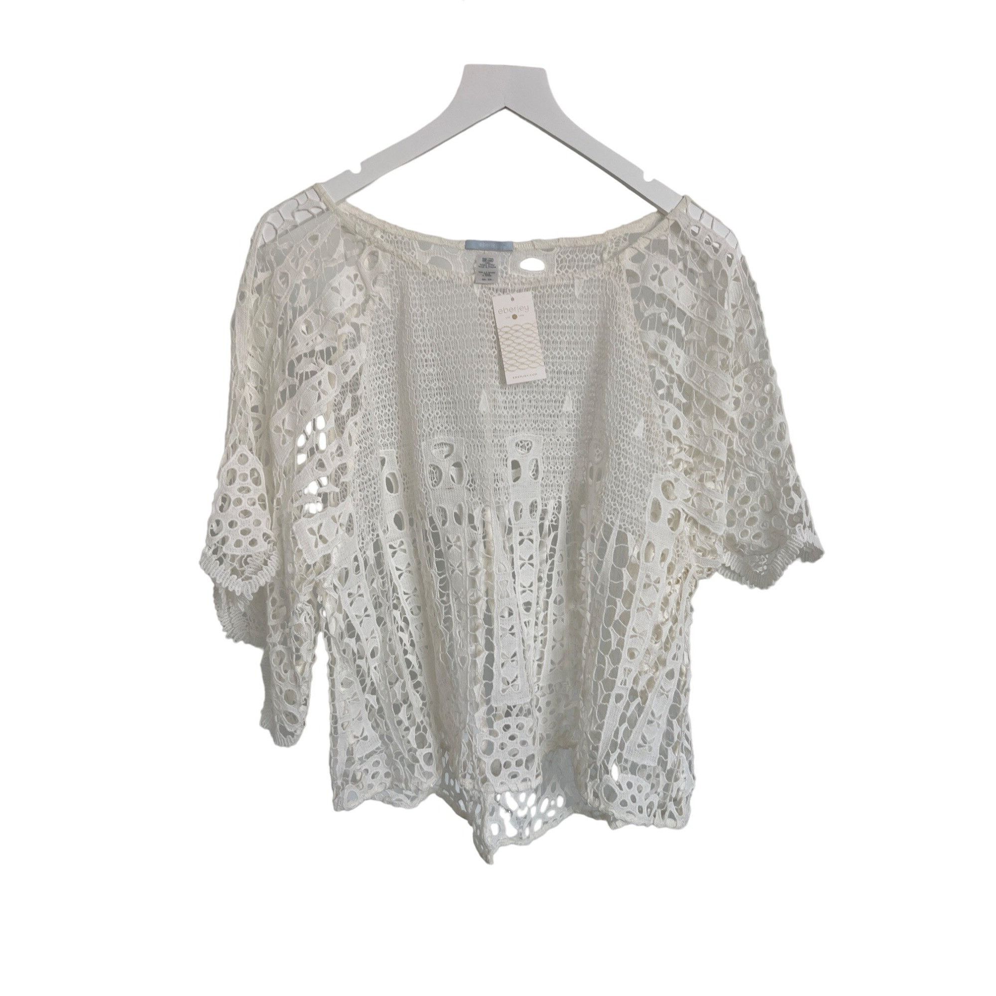 Eberjey Eberjey Spearhead Pasha Boho Crochet Lace Top Size S / US 4 / IT 40 - 3 Thumbnail