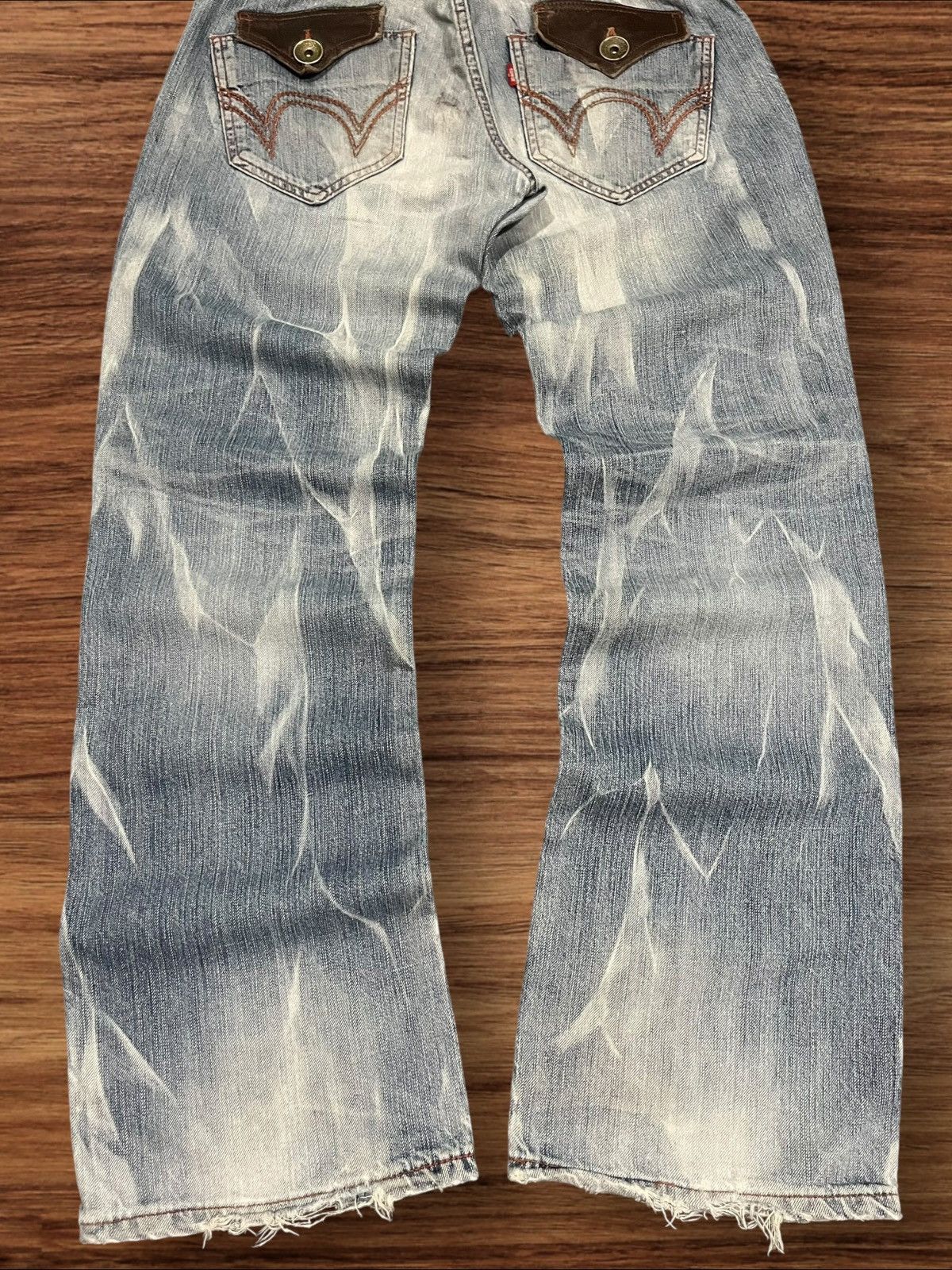 Edwin Vintage Japanese Brand Edwin Blue Way Distressed Loose Jeans Size US 32 / EU 48 - 11 Thumbnail