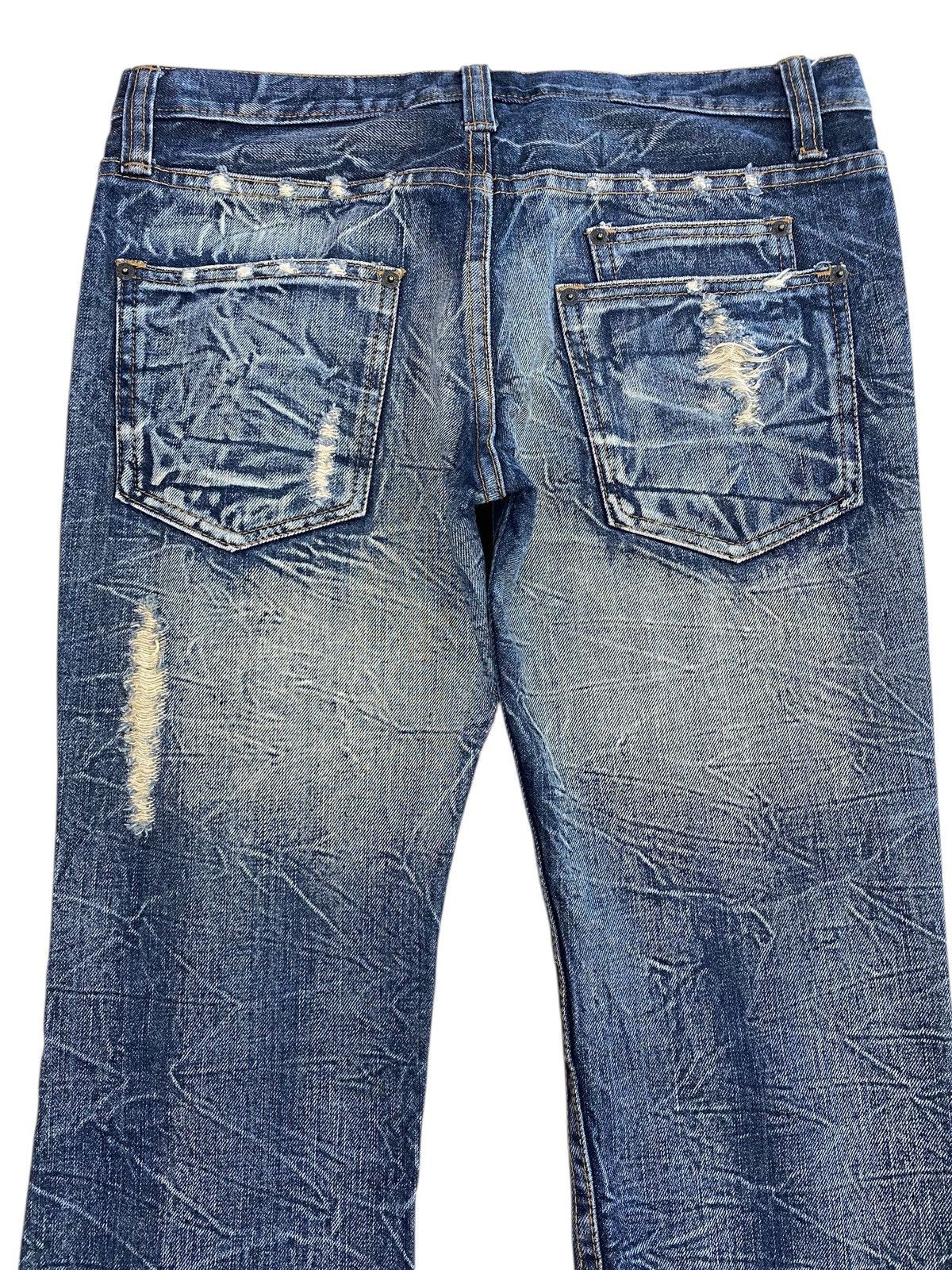 Japanese Brand Japanese Brand Thunder Wash Distressed Style Flare Jeans Size US 33 - 4 Thumbnail