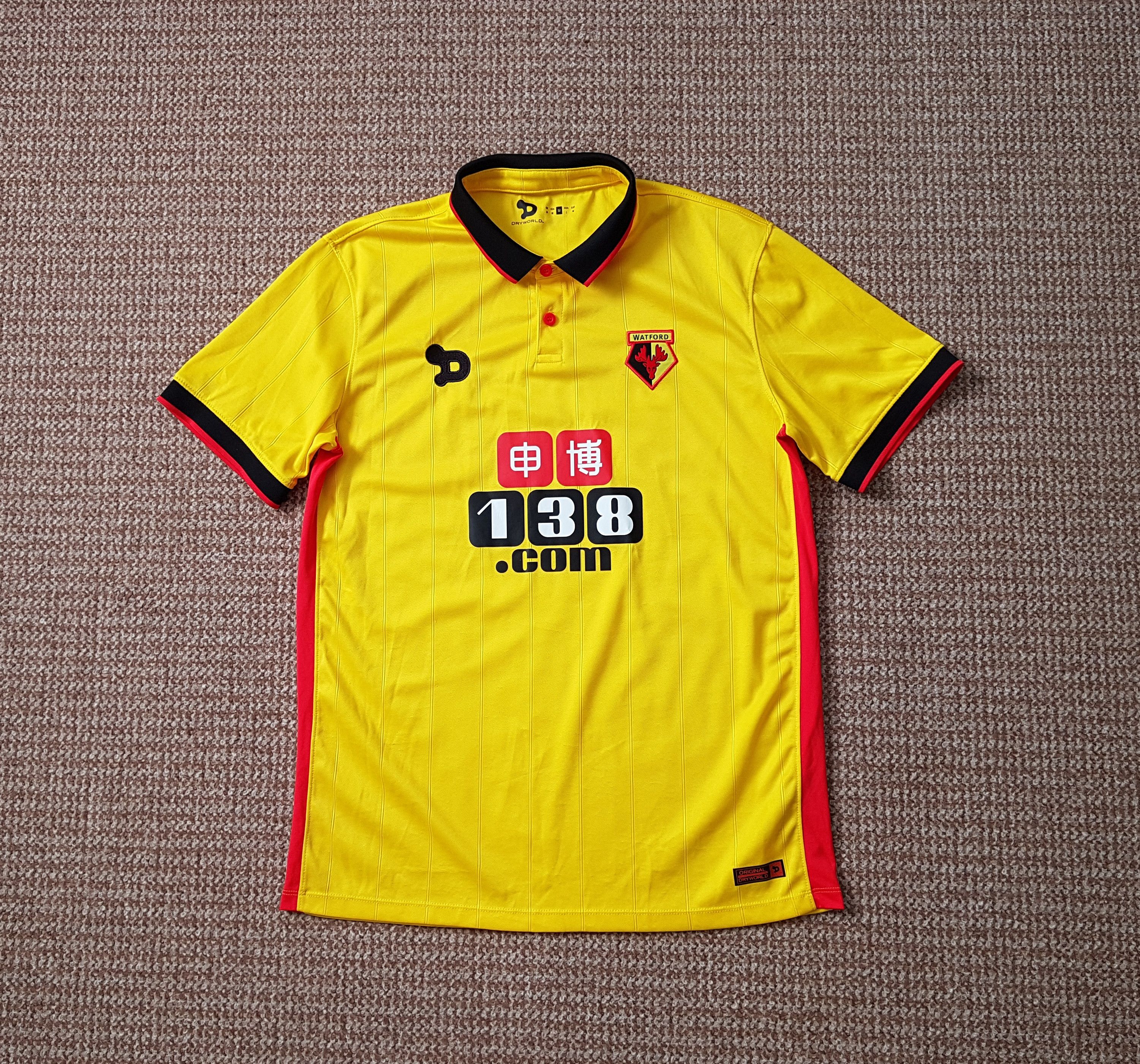 Other Watford FC 2016-17 Home Football Soccer Jersey Dryworld sz M Size US M / EU 48-50 / 2 - 1 Thumbnail