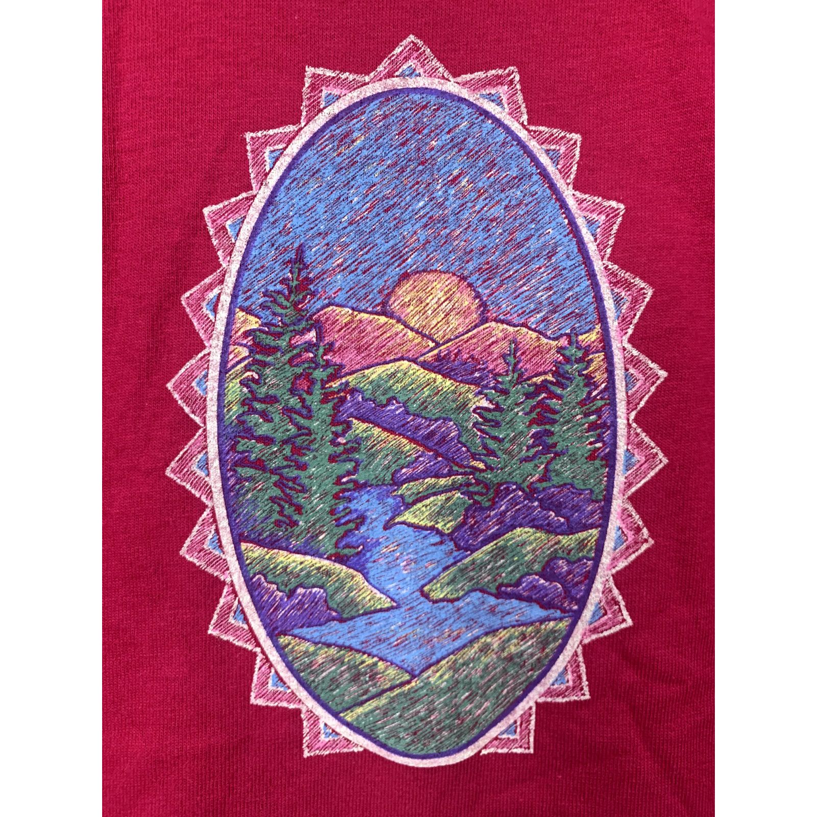Jerzees Vintage Pennsylvania Pink Shirt PA Floral Graphic 1997 Large Size US L / EU 52-54 / 3 - 4 Thumbnail